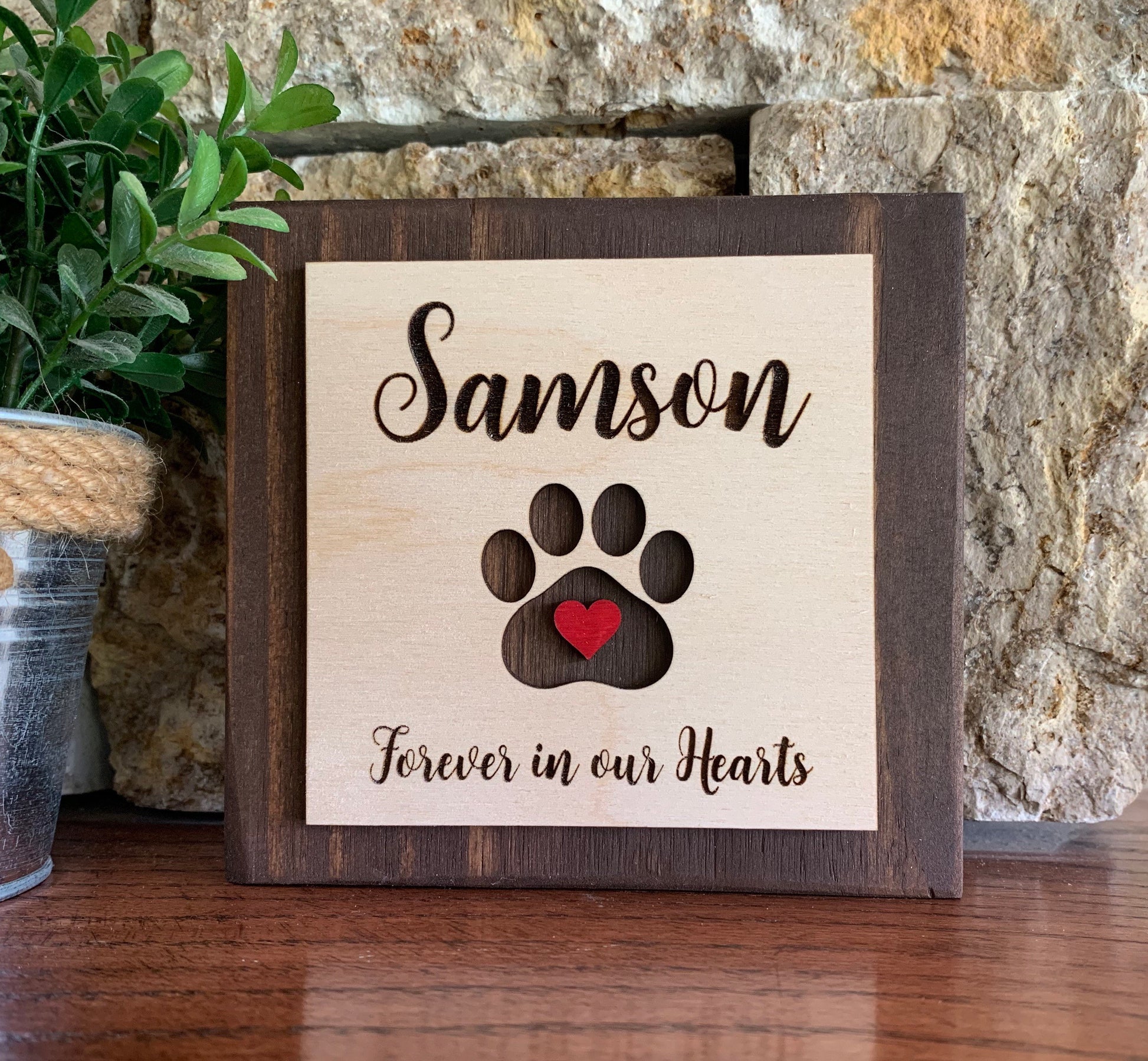 Custom Engraved Pet Memorial Sign