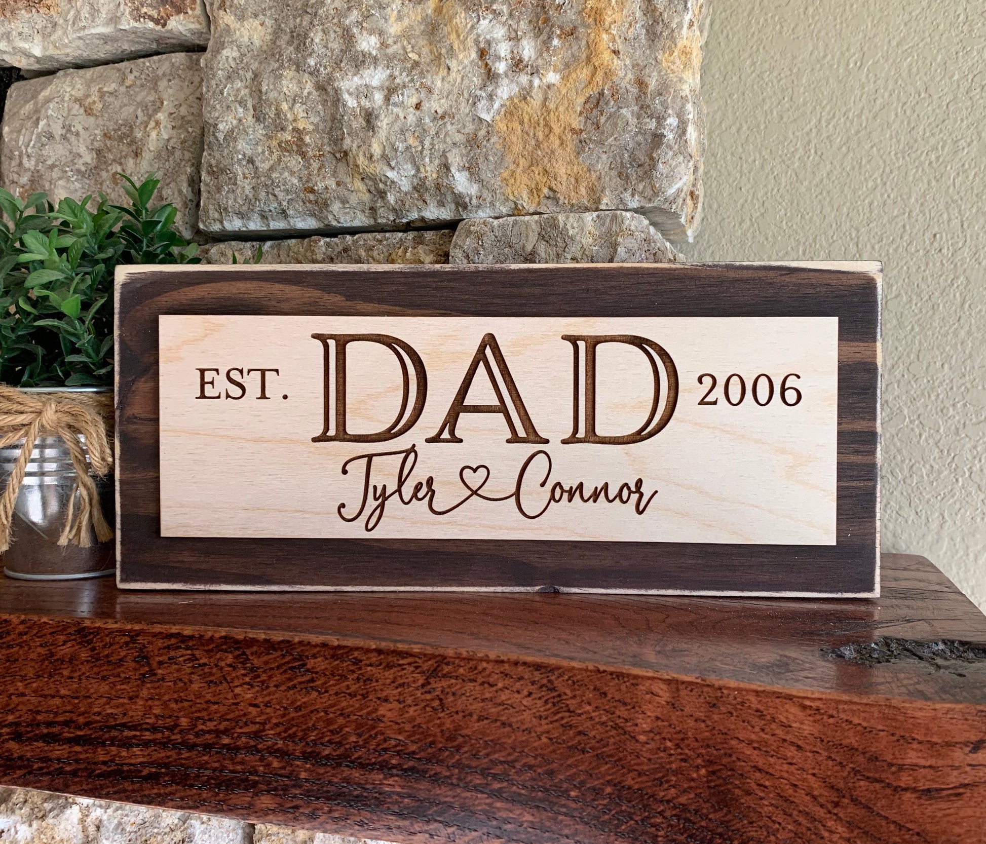 Custom Engraved Father&#39;s Day Sign