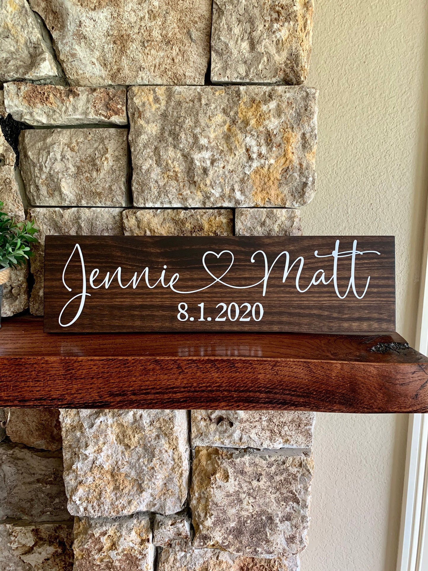 Save the Date Sign, Wedding Announcement Sign, Engagement Photo Prop, Rustic Wedding Decor