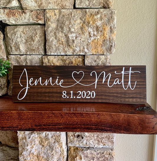 Save the Date Sign, Wedding Announcement Sign, Engagement Photo Prop, Rustic Wedding Decor