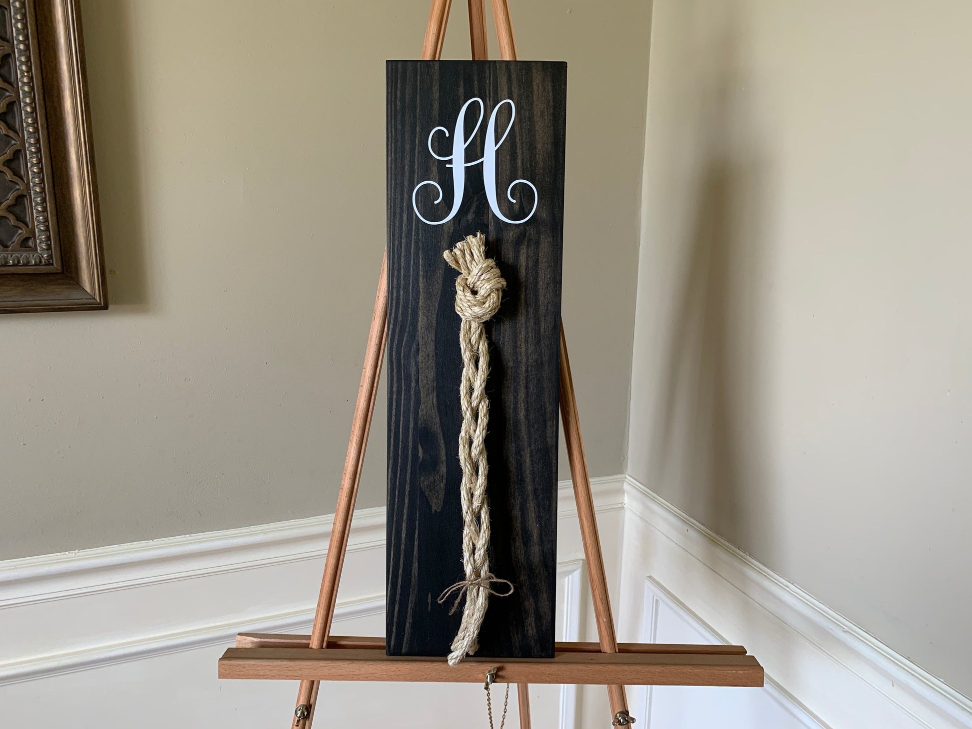 A Cord Of Three Strands Wedding Sign, Rustic Wedding Gift