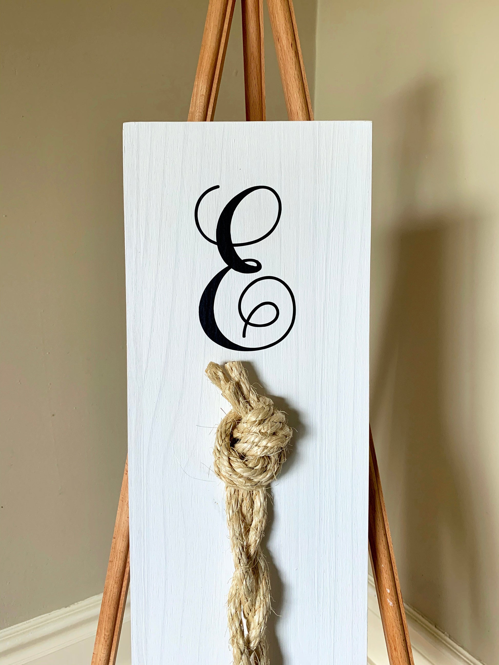 A Cord Of Three Strands Wedding Sign, Rustic Wedding Gift