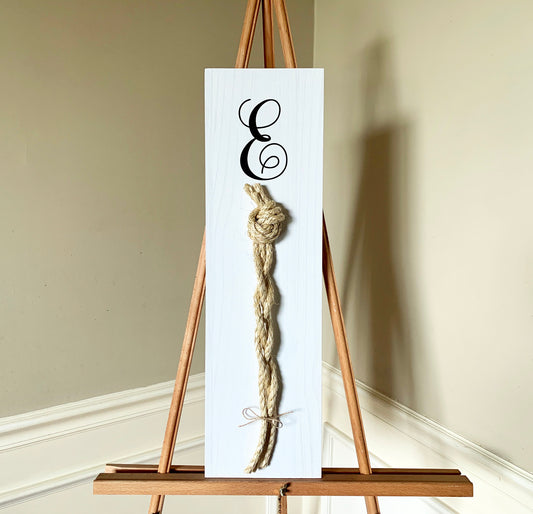 A Cord Of Three Strands Wedding Sign, Rustic Wedding Gift