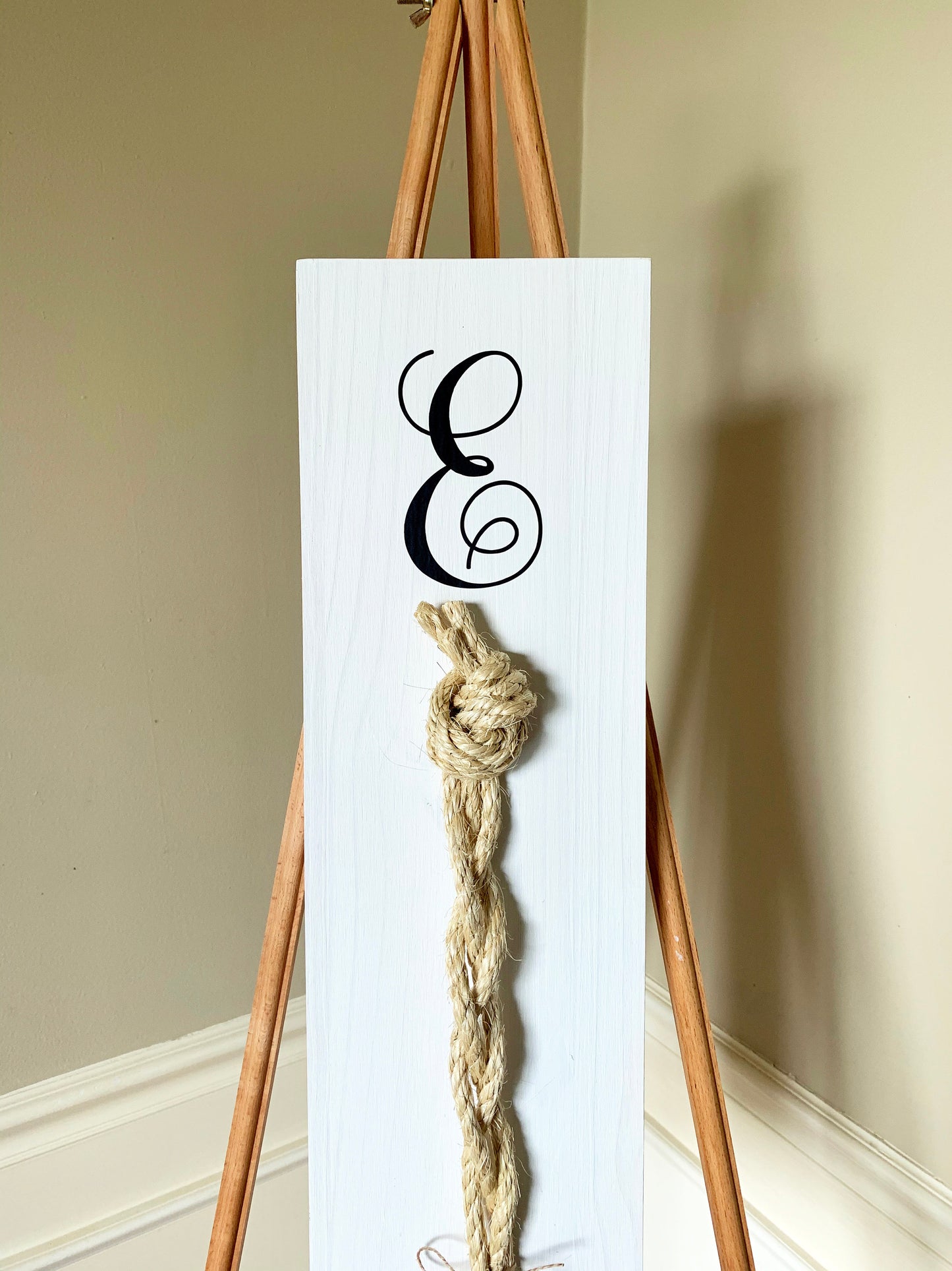 A Cord Of Three Strands Wedding Sign, Rustic Wedding Gift