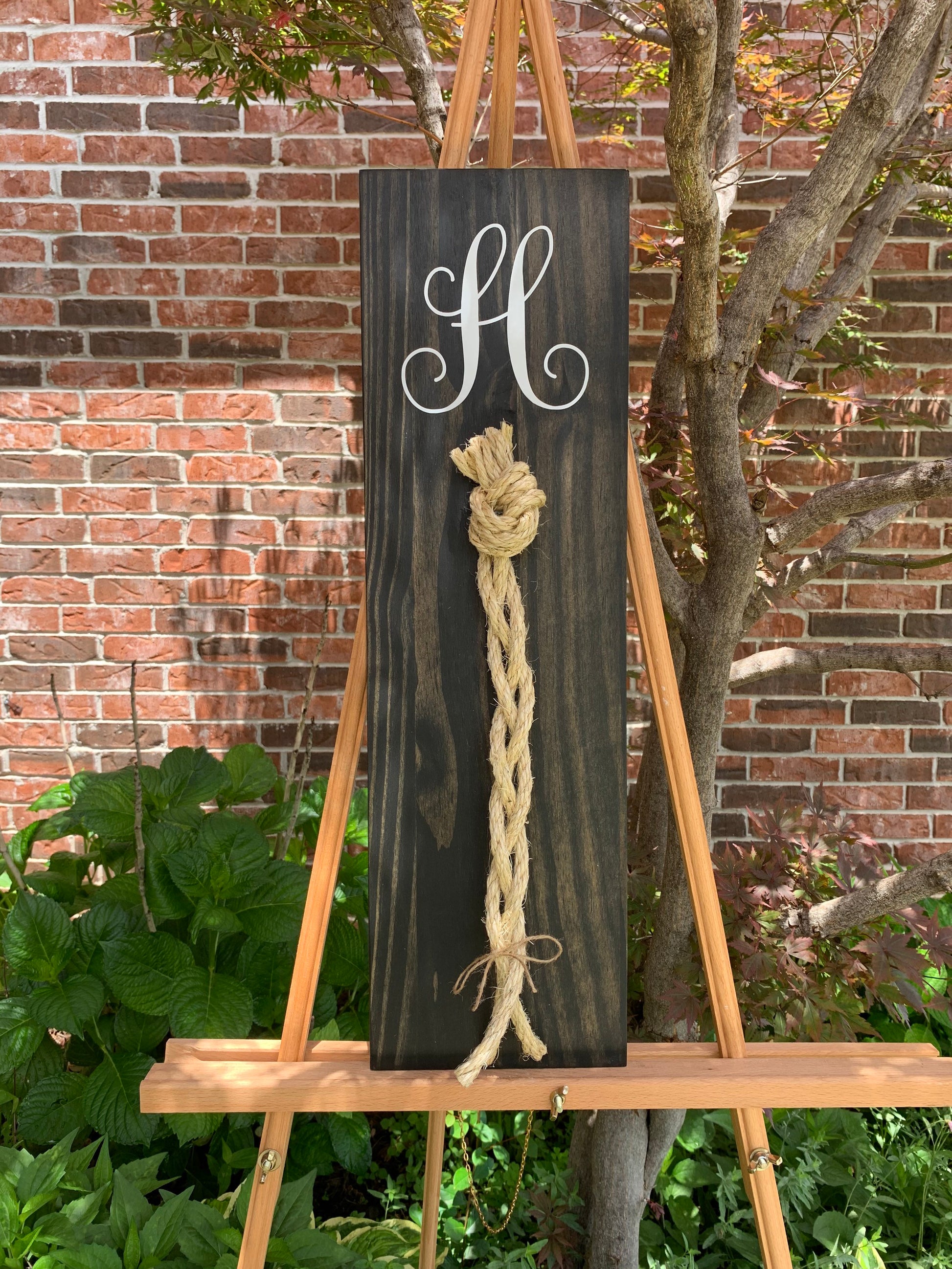 A Cord Of Three Strands Wedding Sign, Rustic Wedding Gift