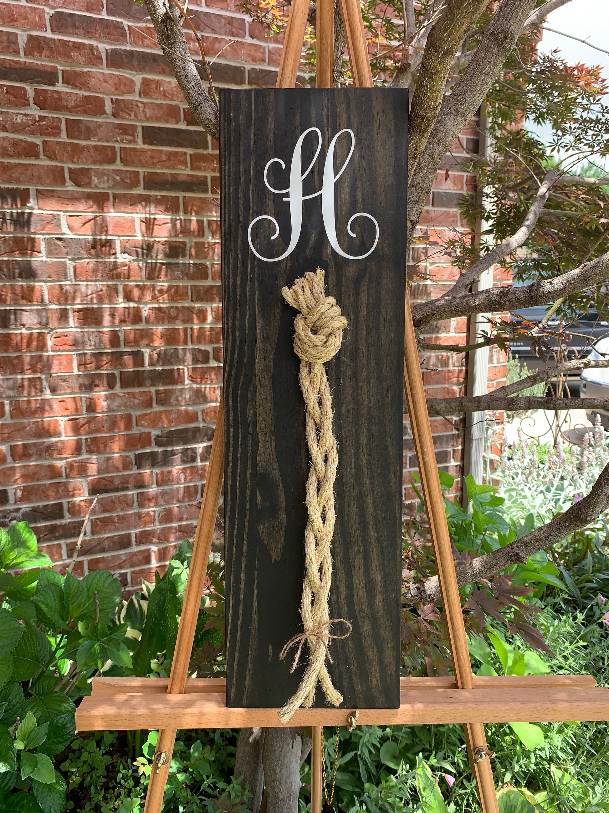 A Cord Of Three Strands Wedding Sign, Rustic Wedding Gift