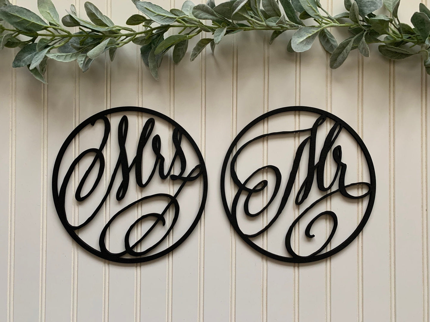 Mr and Mrs Chair Signs, Wedding Reception Chair Signs