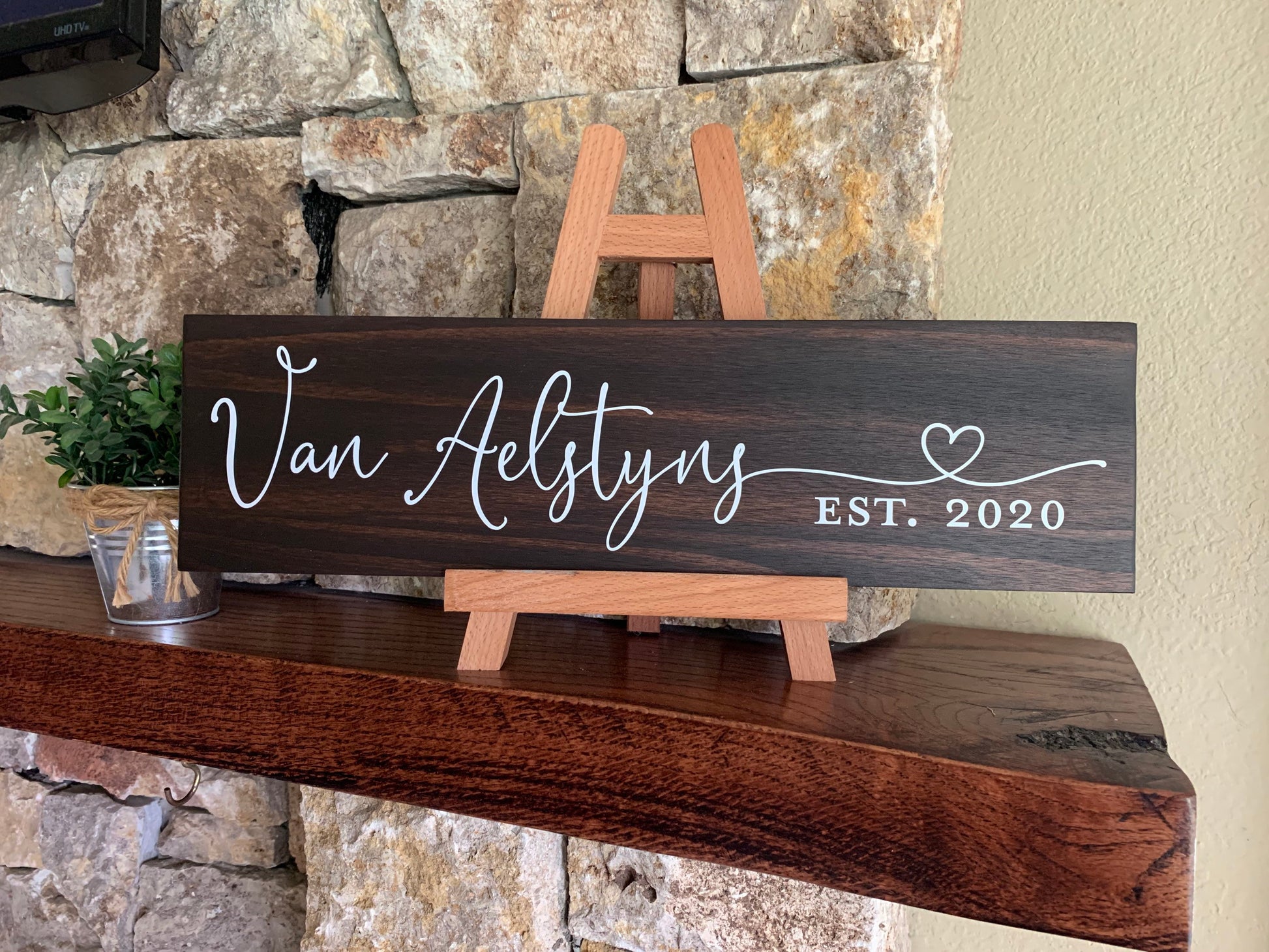 Save the Date Sign, Wedding Announcement Sign, Engagement Photo Prop, Rustic Wedding Decor