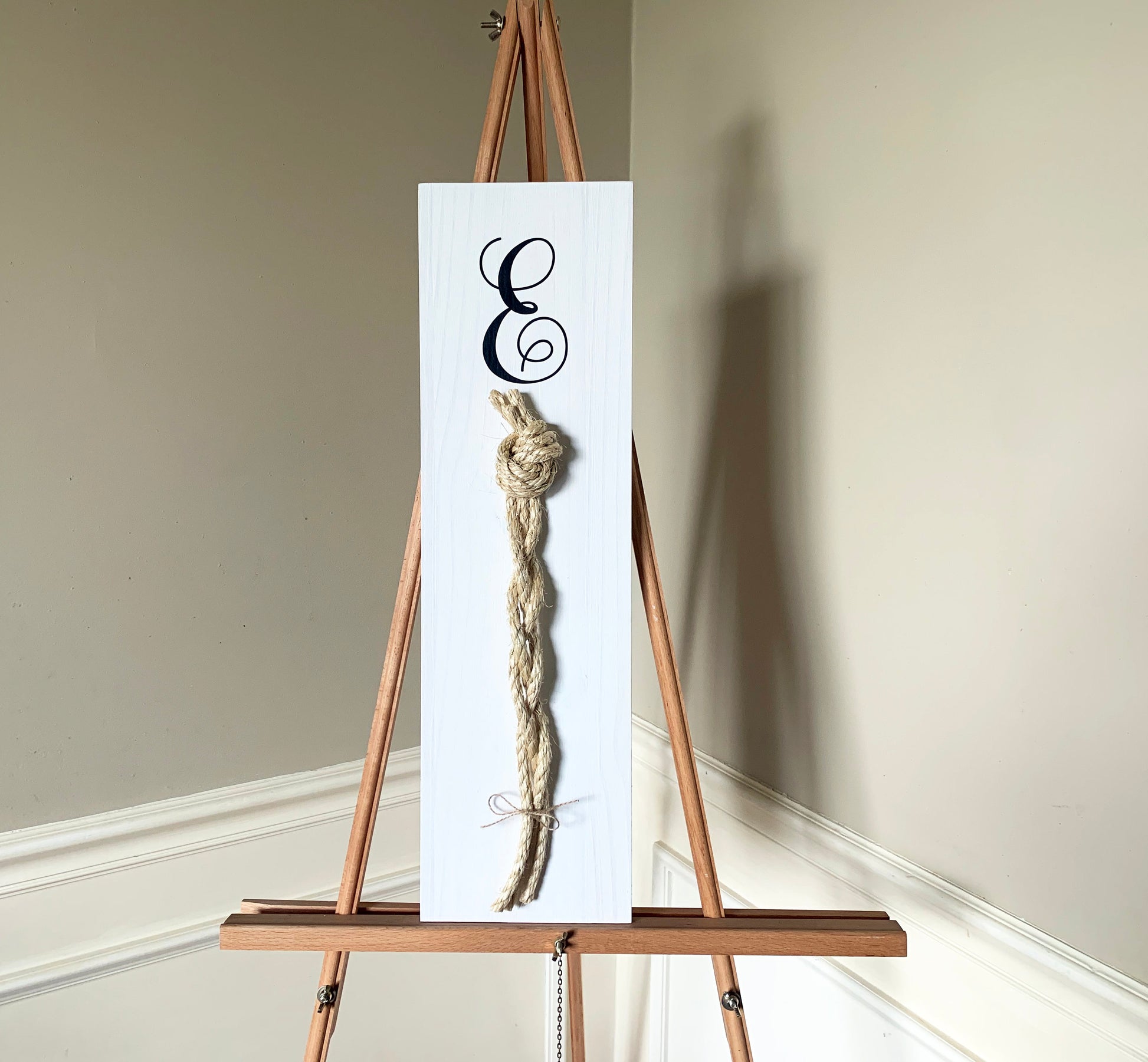 A Cord Of Three Strands Wedding Sign, Rustic Wedding Gift