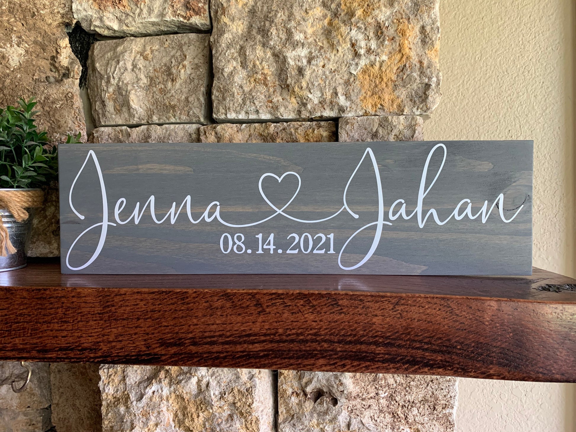 Save the Date Sign, Wedding Announcement Sign, Engagement Photo Prop, Rustic Wedding Decor