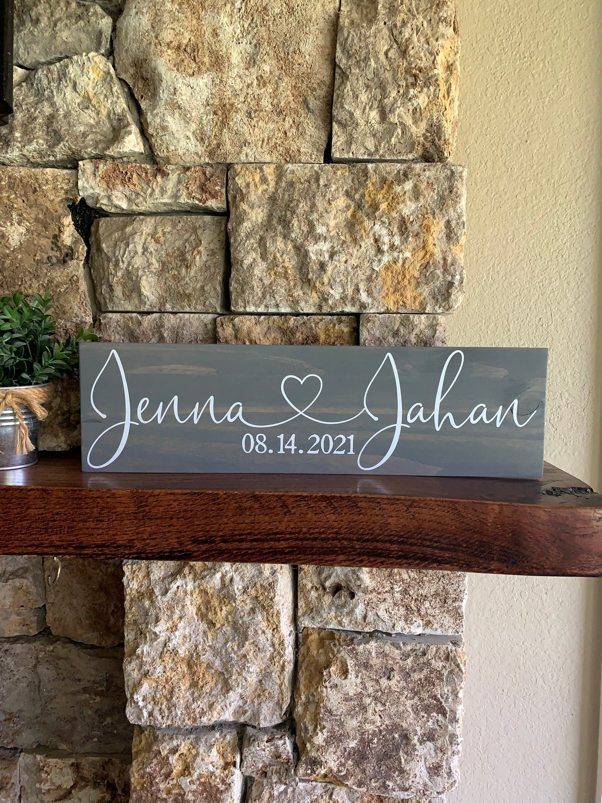 Save the Date Sign, Wedding Announcement Sign, Engagement Photo Prop, Rustic Wedding Decor