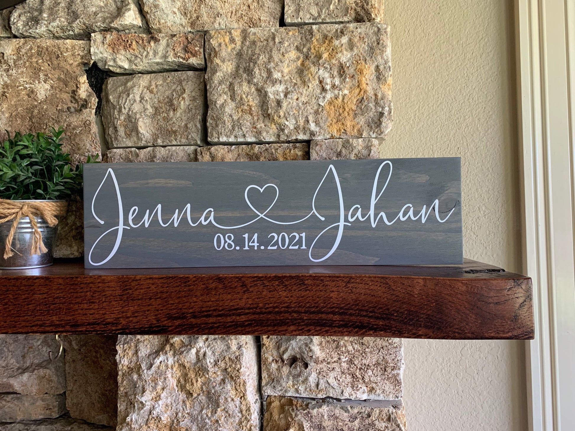 Save the Date Sign, Wedding Announcement Sign, Engagement Photo Prop, Rustic Wedding Decor