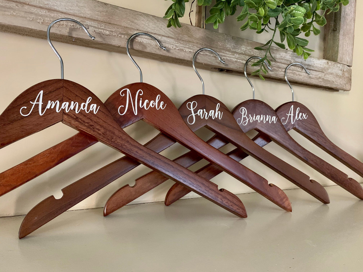 Custom Engraved Wedding Hangers, Bridal Party Hangers