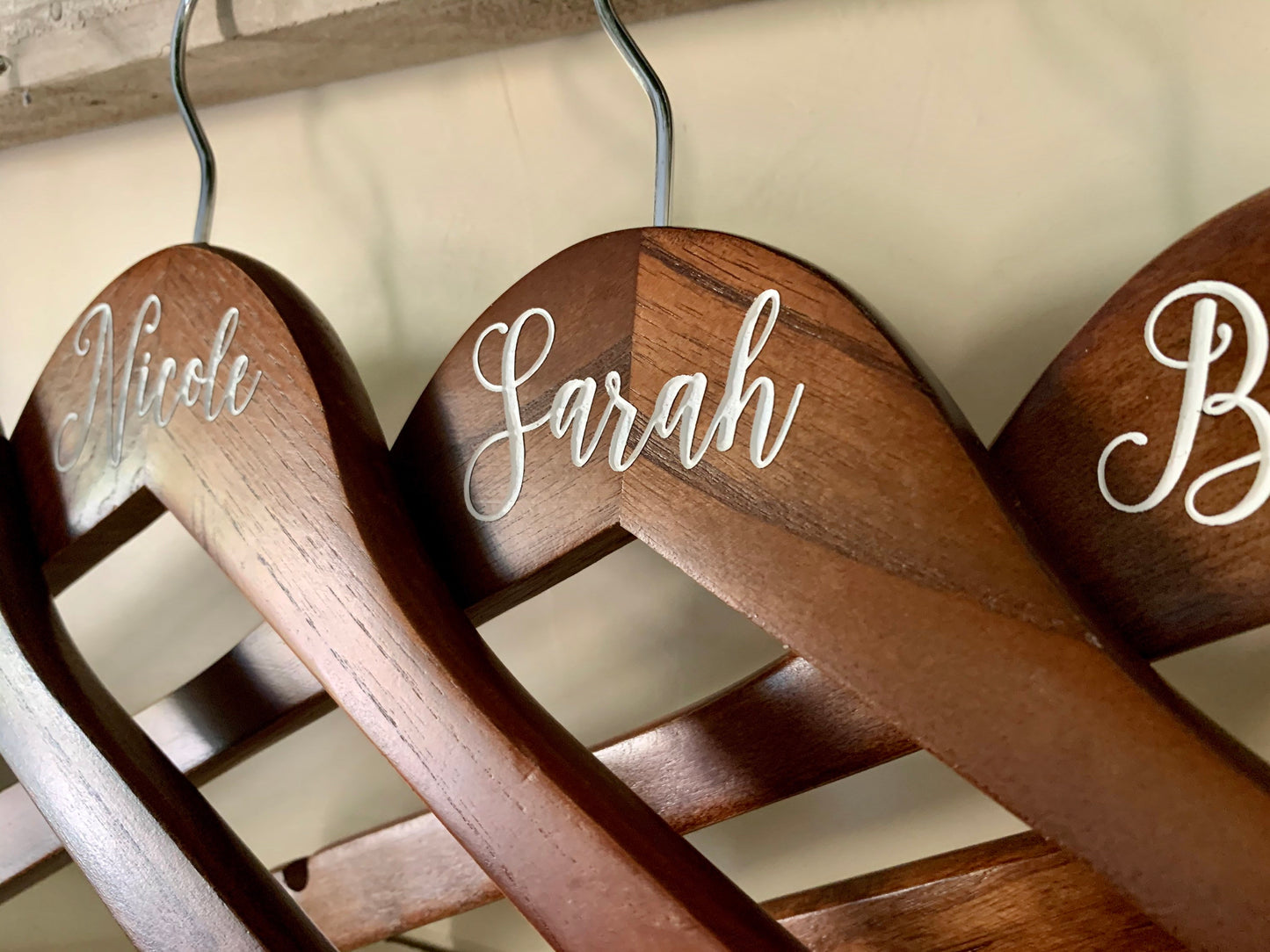 Custom Engraved Wedding Hangers, Bridal Party Hangers