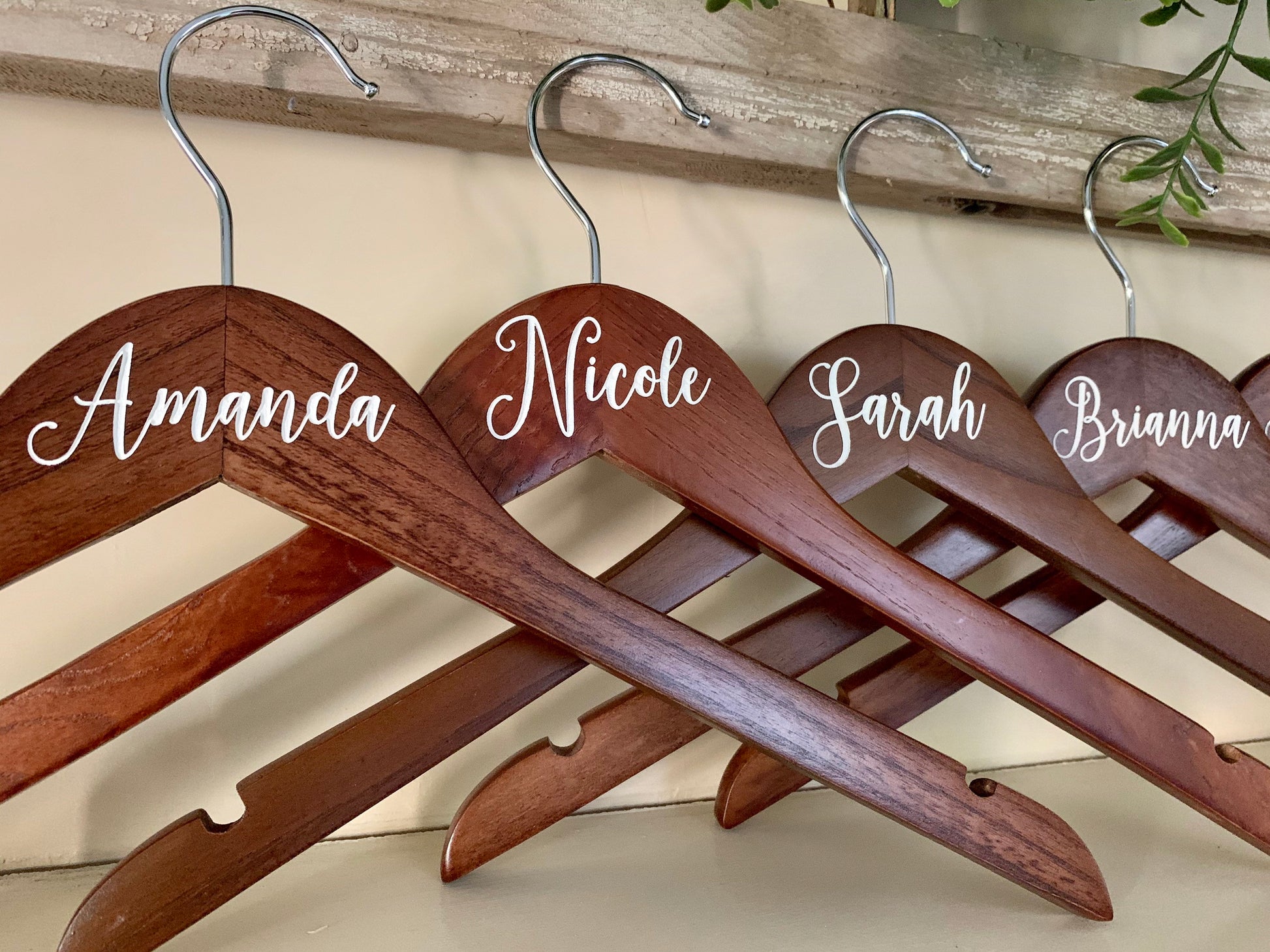 Custom Engraved Wedding Hangers, Bridal Party Hangers