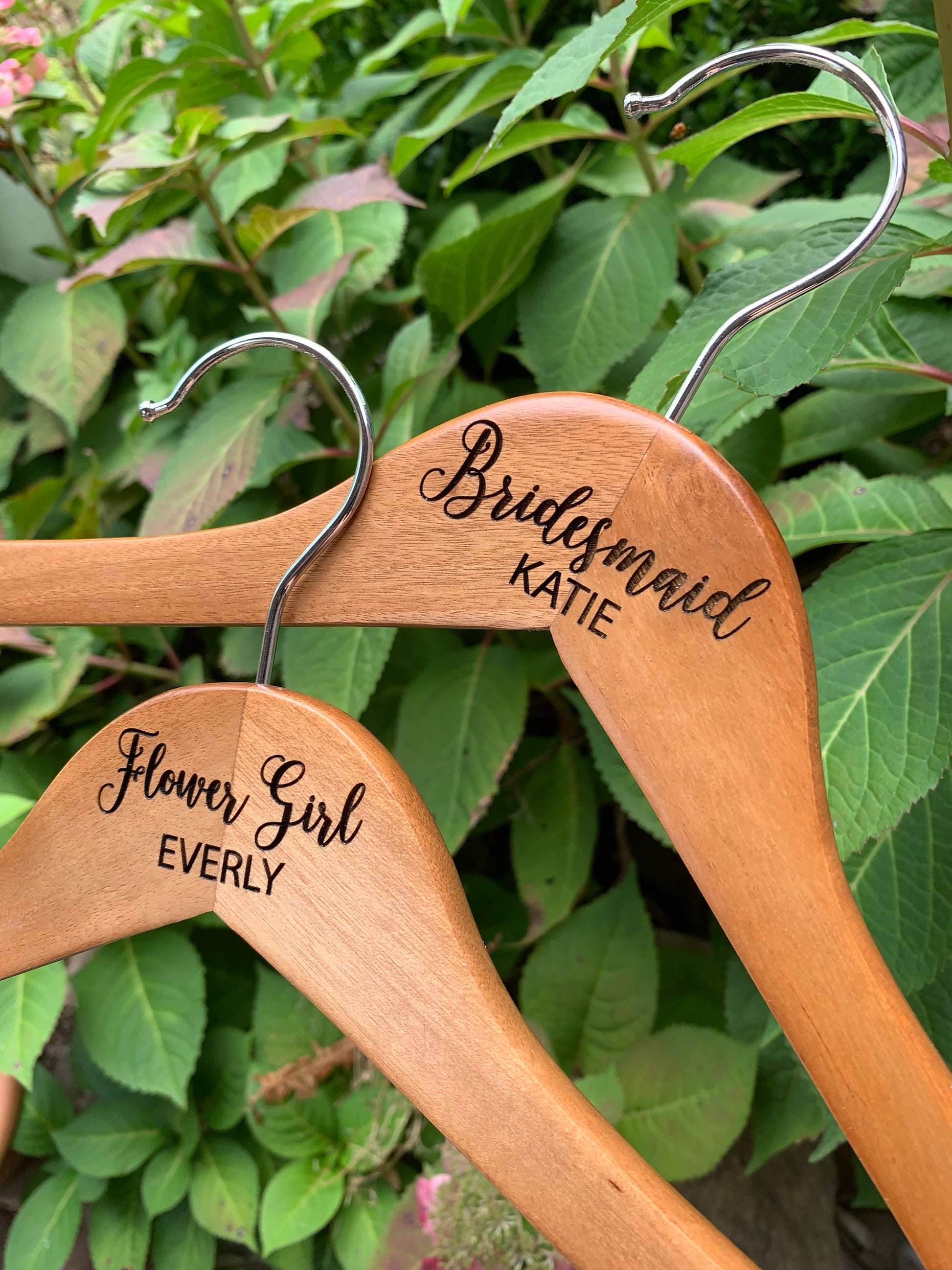 Custom Engraved Wedding Hangers, Bridal Party Hangers