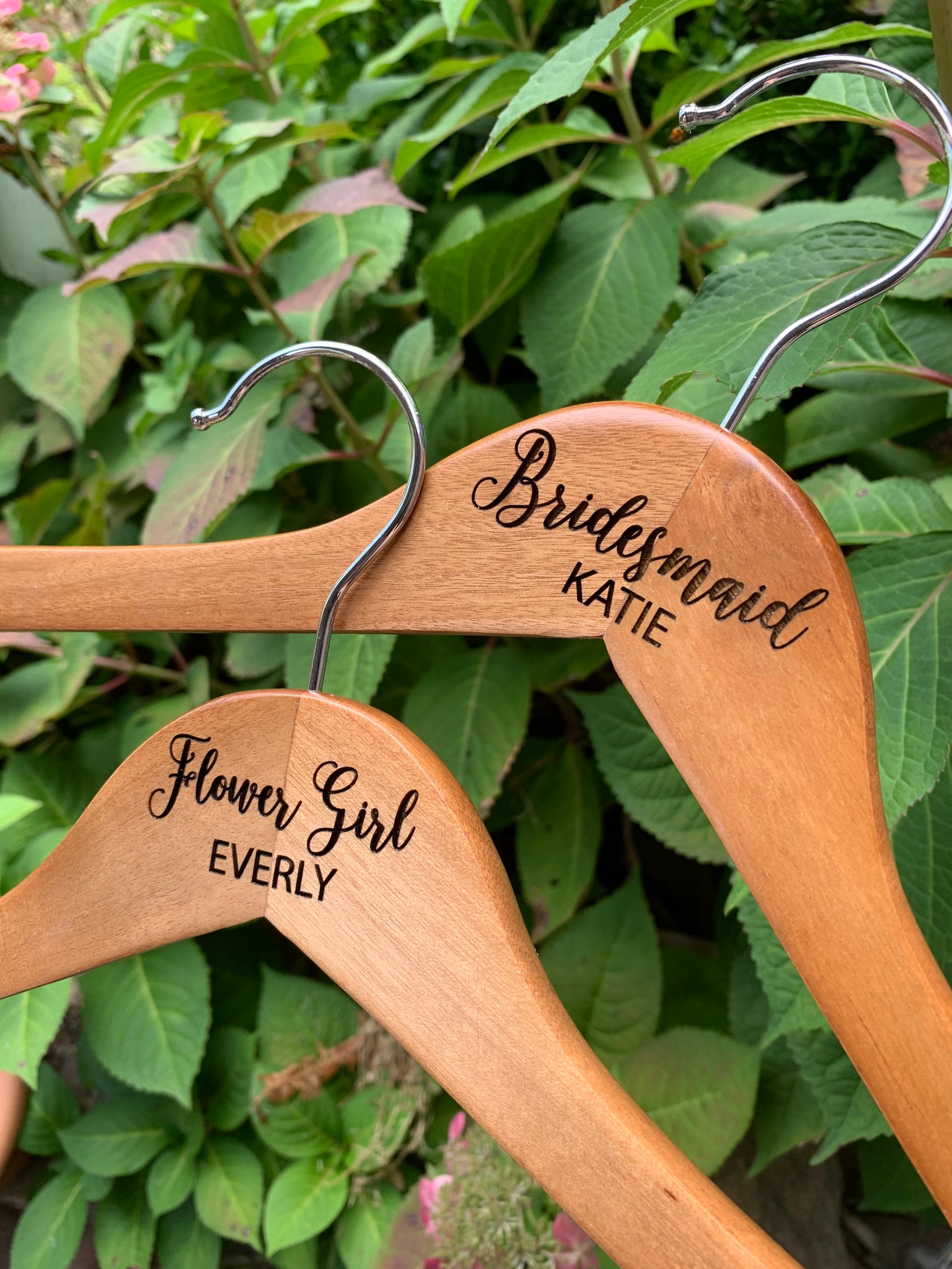 Custom Engraved Wedding Hangers, Bridal Party Hangers