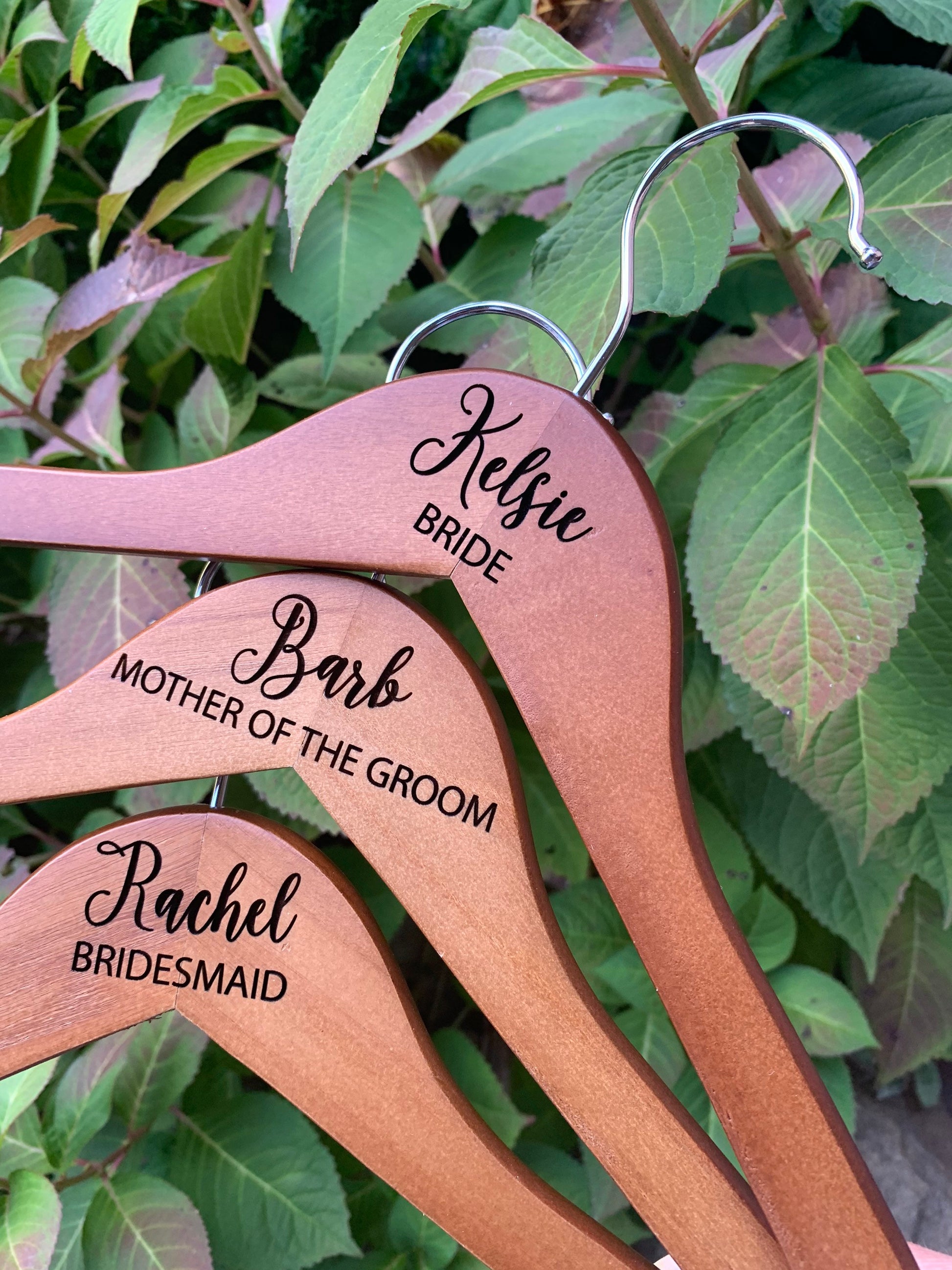 Custom Engraved Wedding Hangers, Bridal Party Hangers