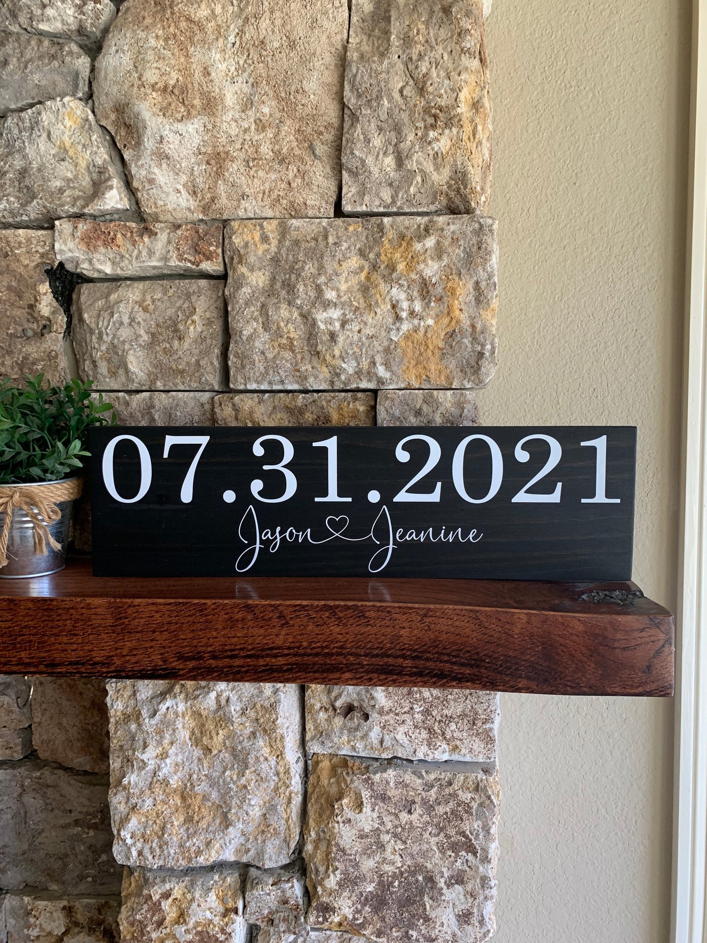 Save the Date Sign, Wedding Announcement Sign, Engagement Photo Prop, Rustic Wedding Decor