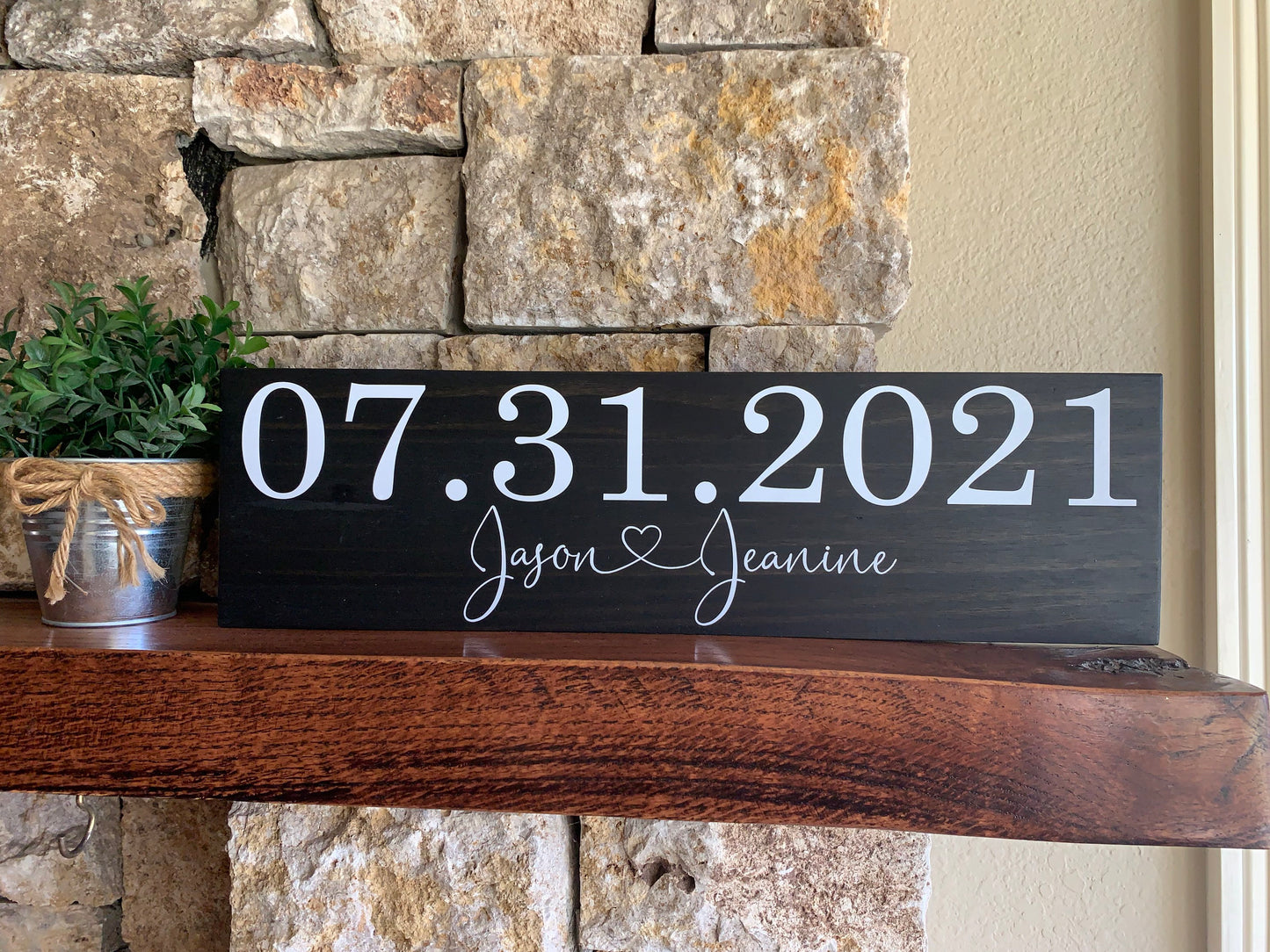 Save the Date Sign, Wedding Announcement Sign, Engagement Photo Prop, Rustic Wedding Decor