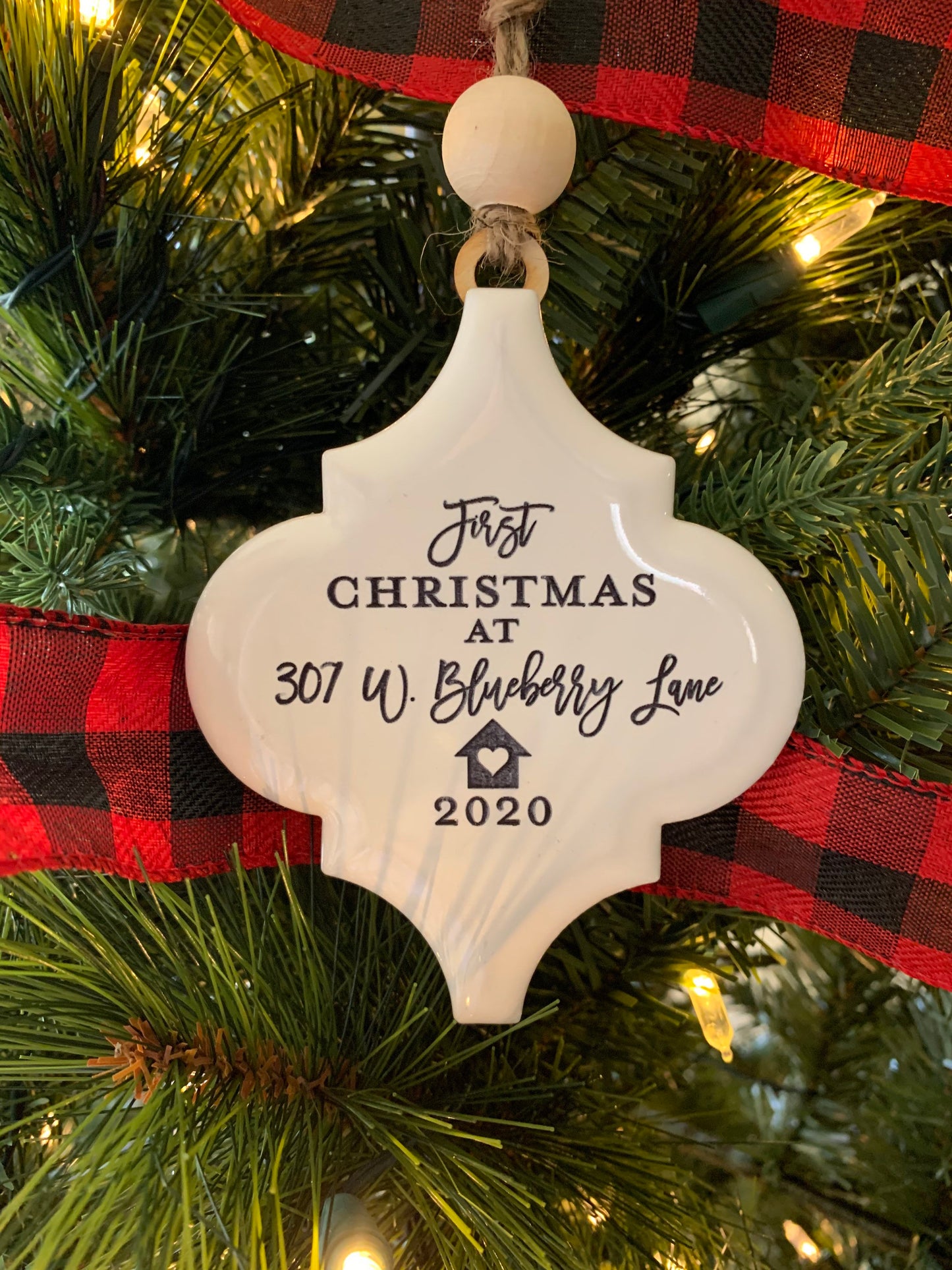 Personalized Engraved Christmas Ornament, New Home, First Christmas Married, Mr and Mrs Ornament