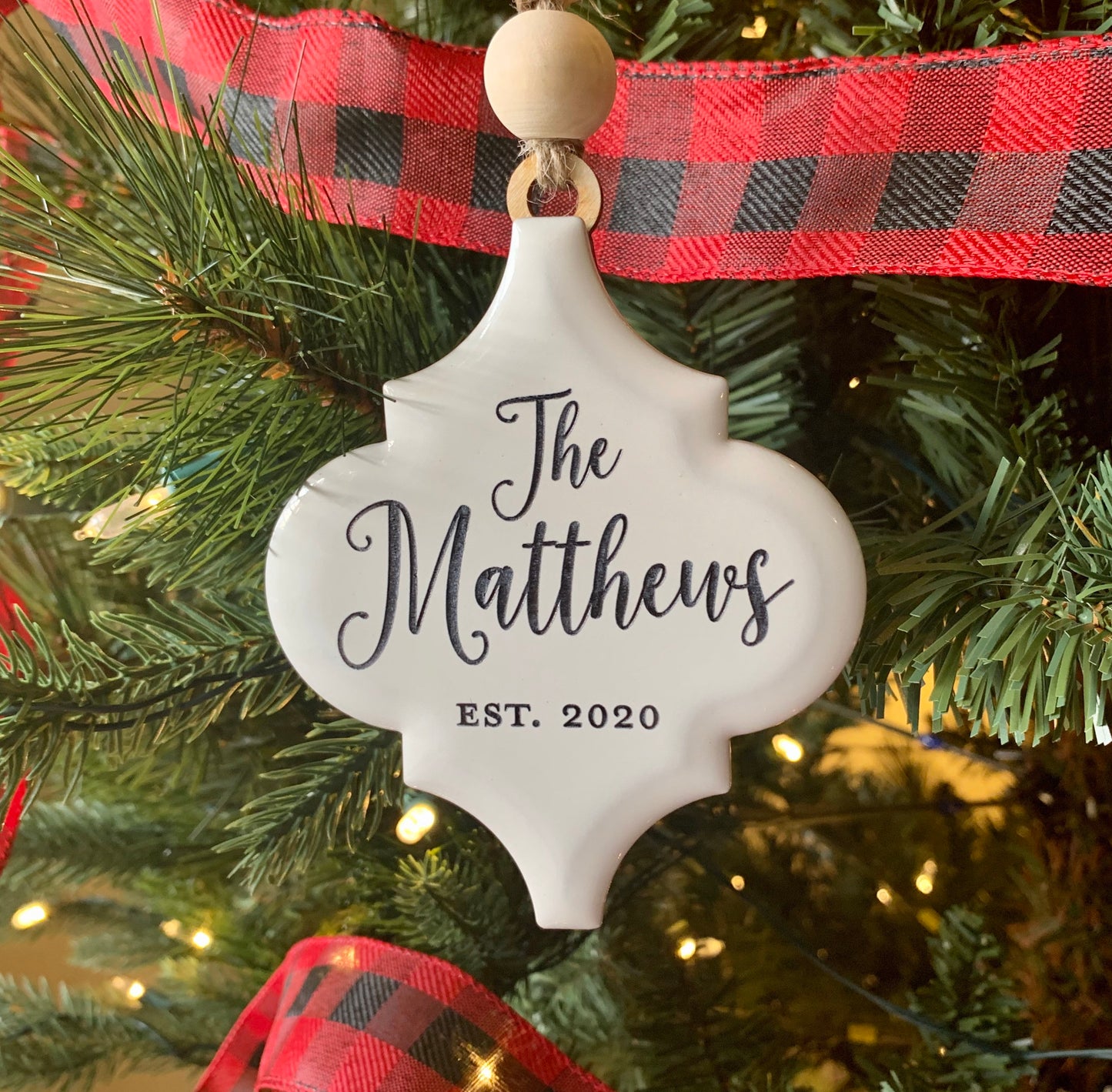 Personalized Engraved Christmas Ornament, New Home, First Christmas Married, Mr and Mrs Ornament