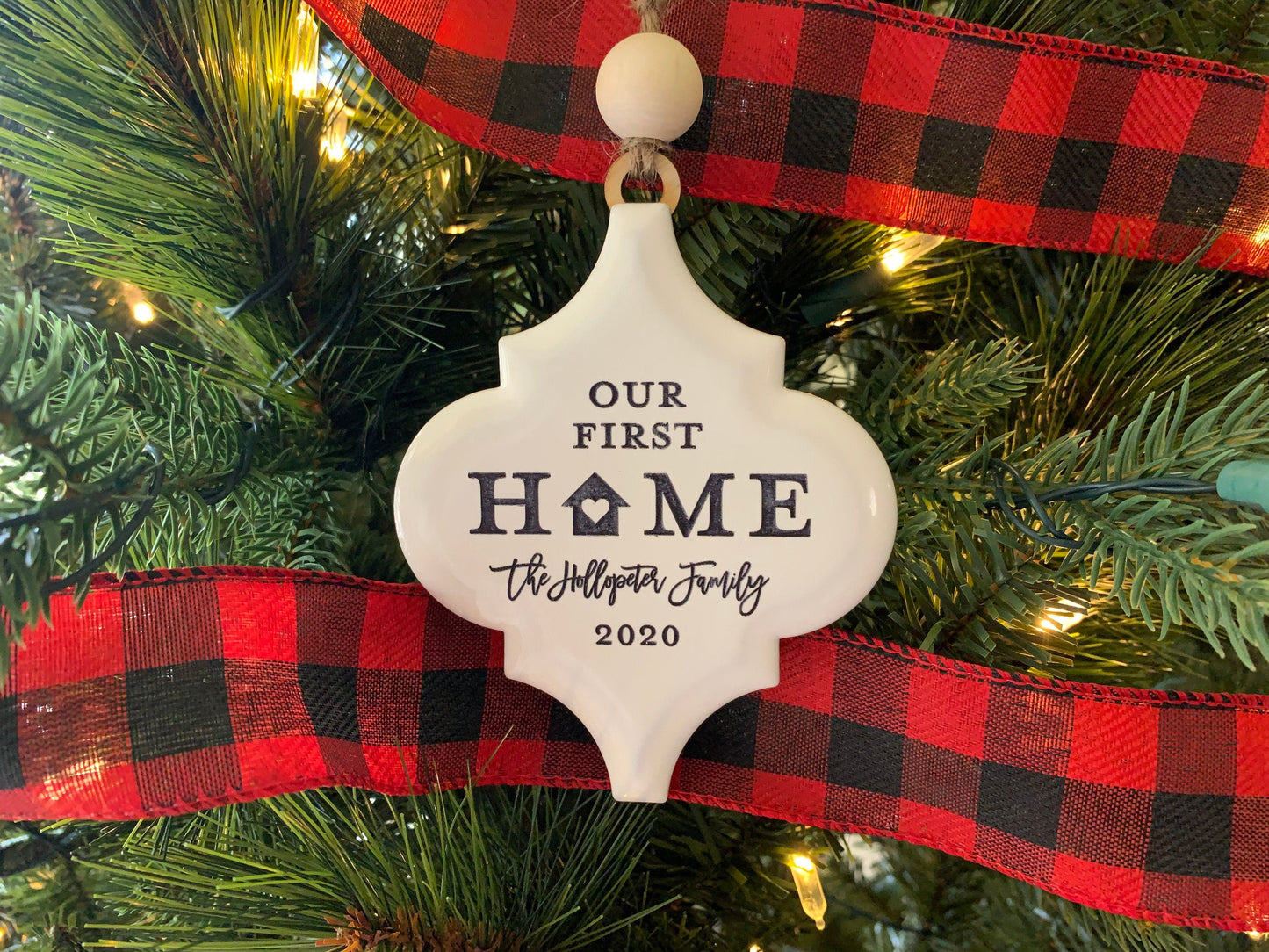 Personalized Engraved Christmas Ornament, New Home, First Christmas Married, Mr and Mrs Ornament