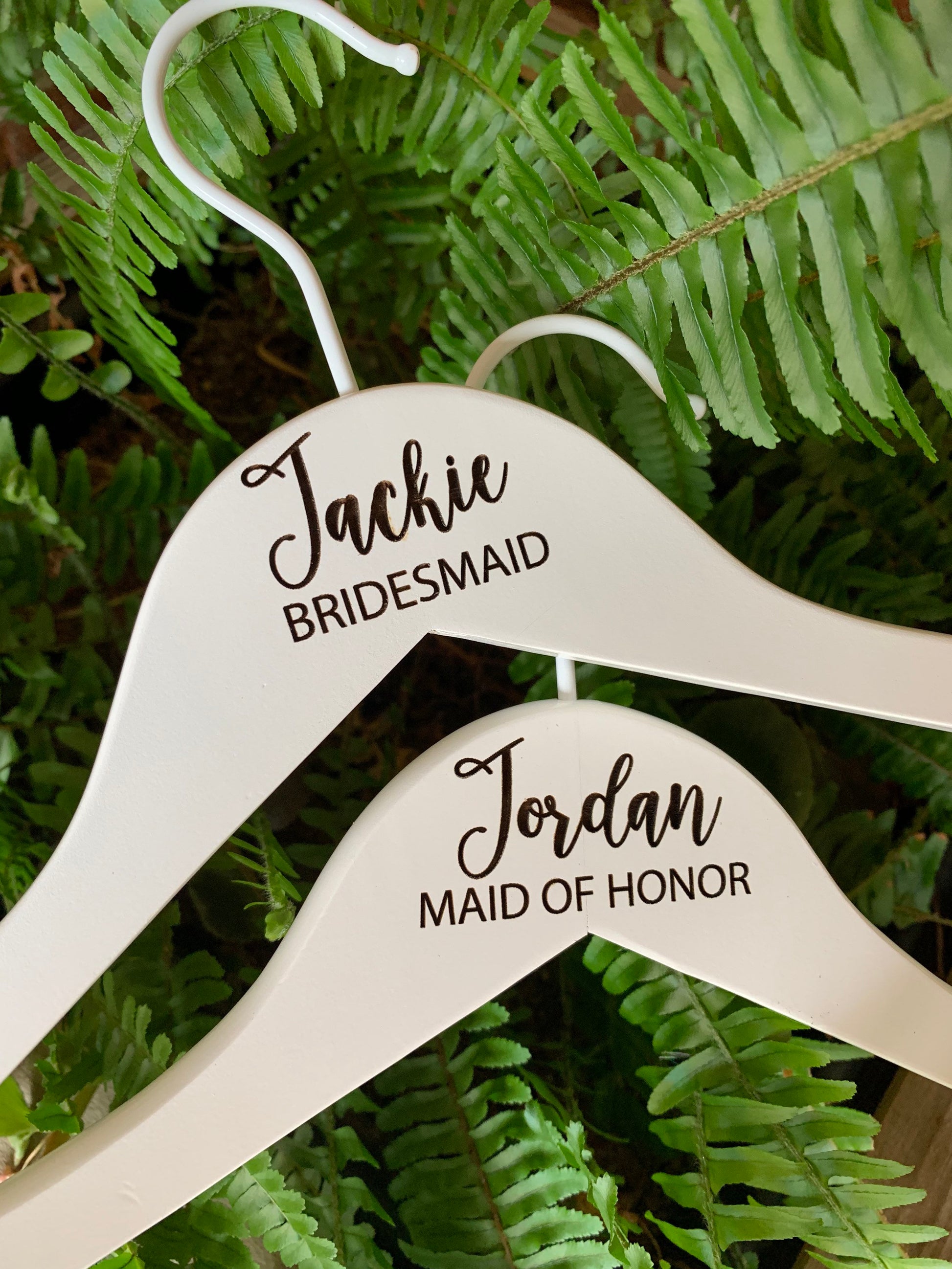 Custom Engraved Wedding Hangers, Bridal Party Hangers