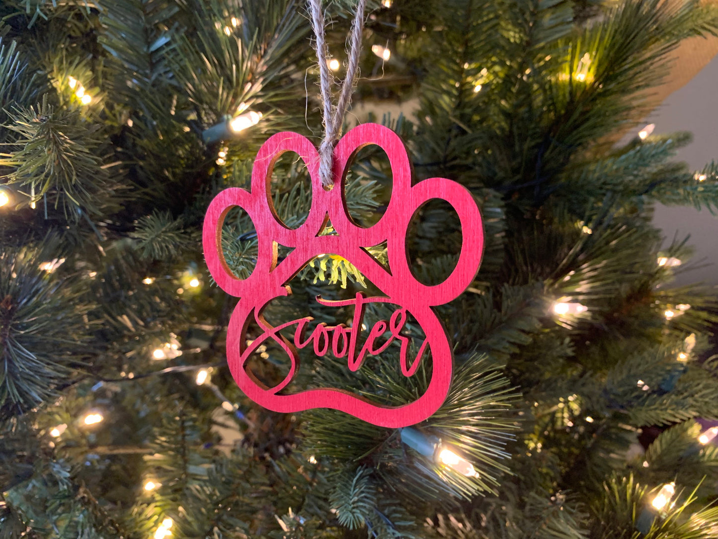 Personalized Dog Paw Ornament