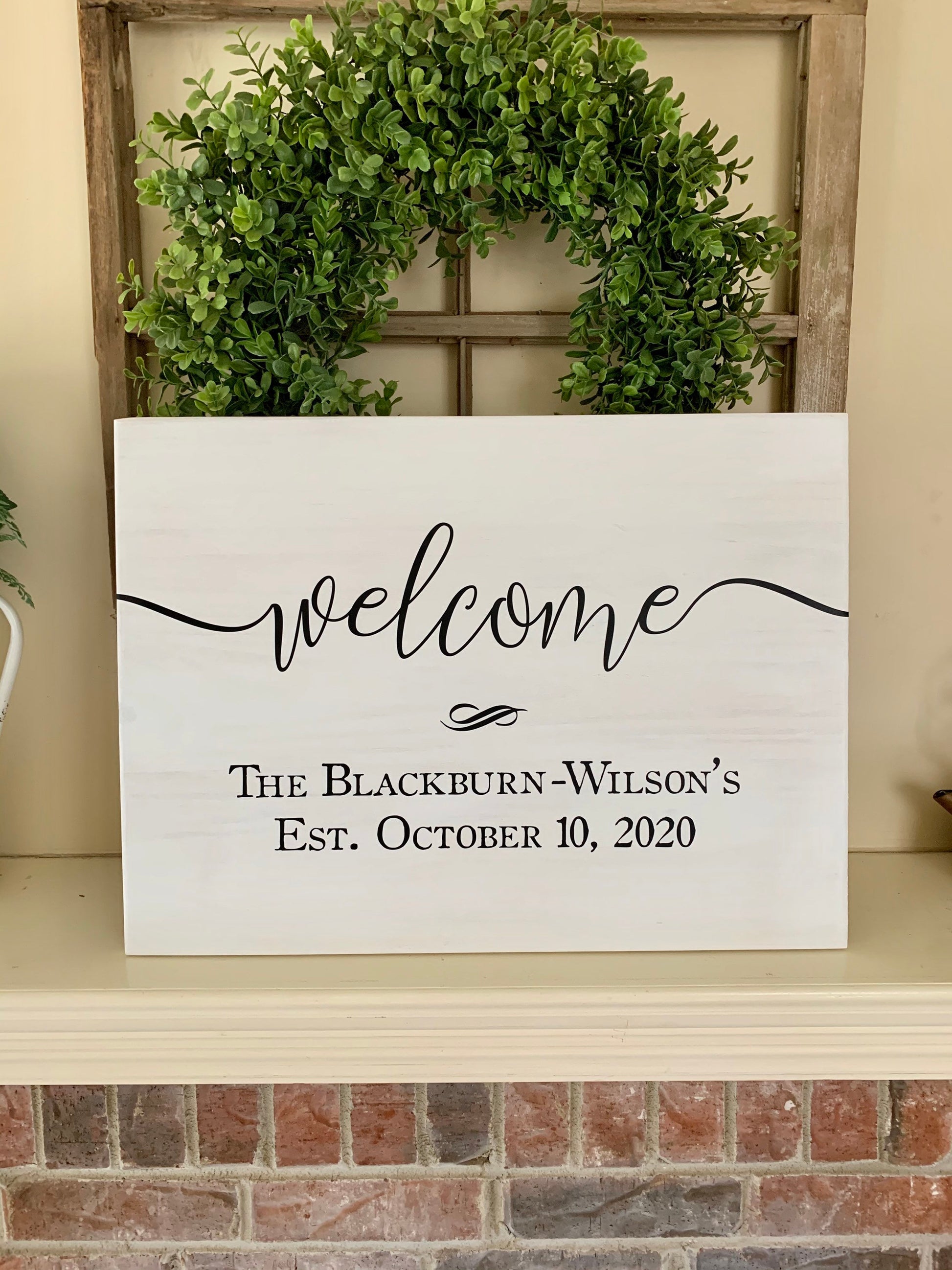 Wedding Welcome Sign, Personalized Wood Sign, Rustic Wedding Decor