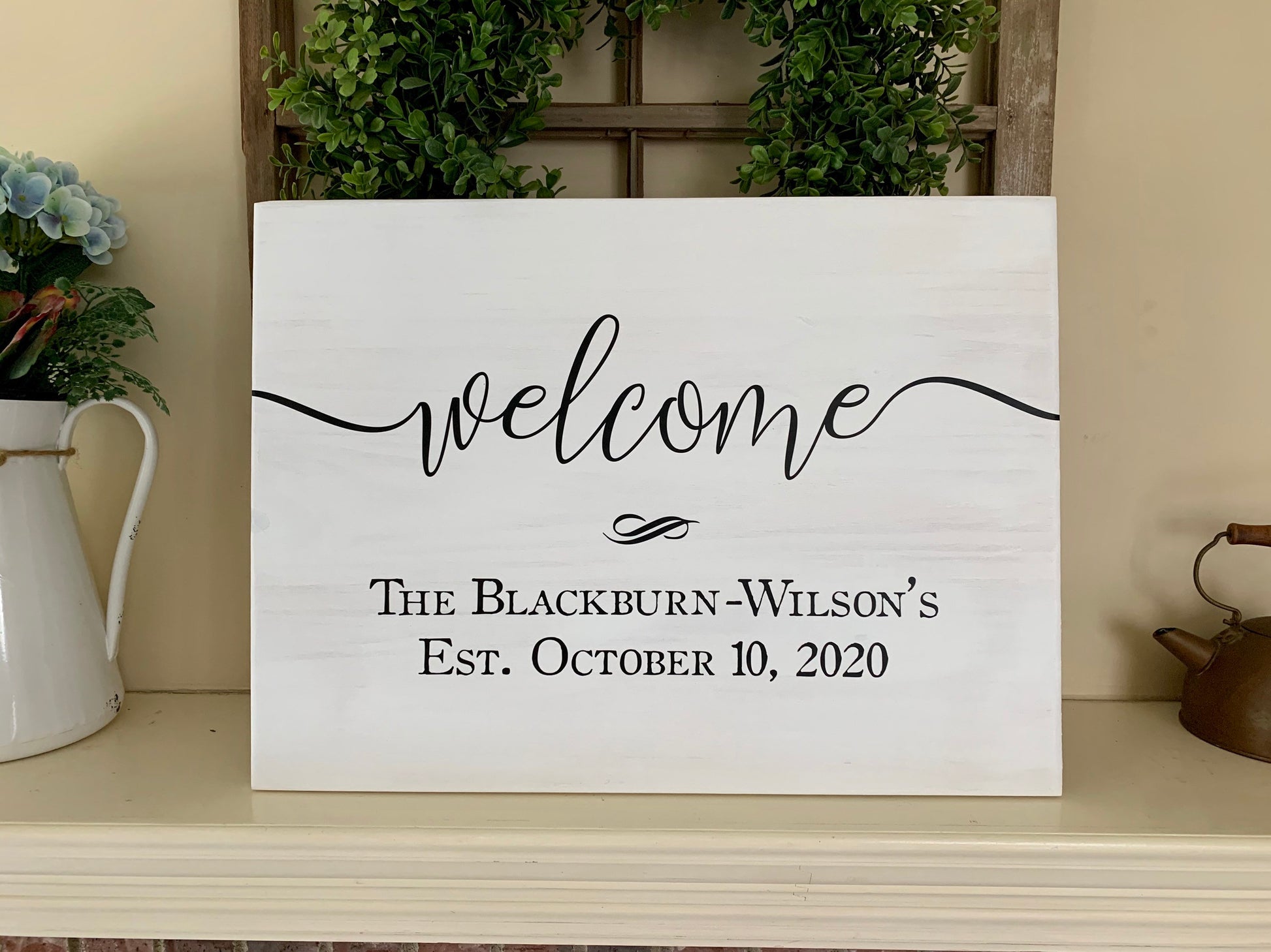 Wedding Welcome Sign, Personalized Wood Sign, Rustic Wedding Decor