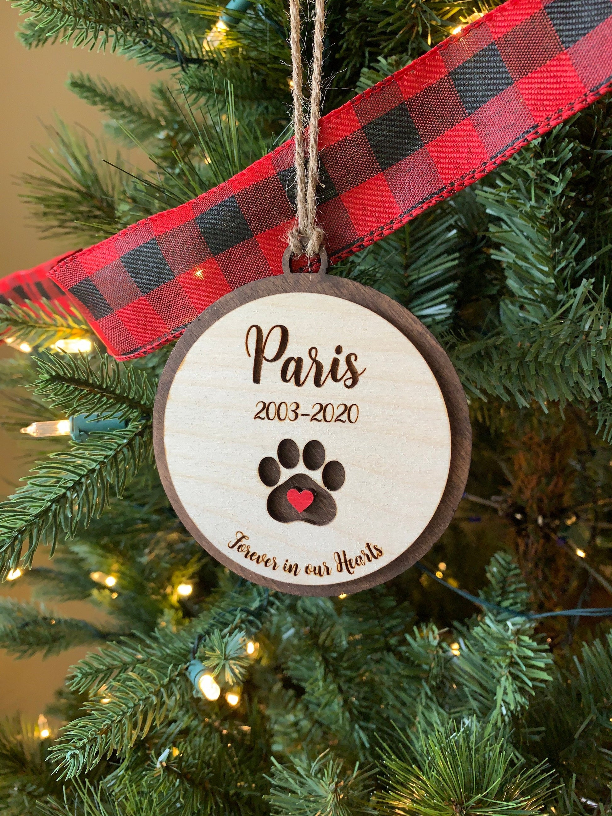 Custom Engraved Pet Memorial Ornament