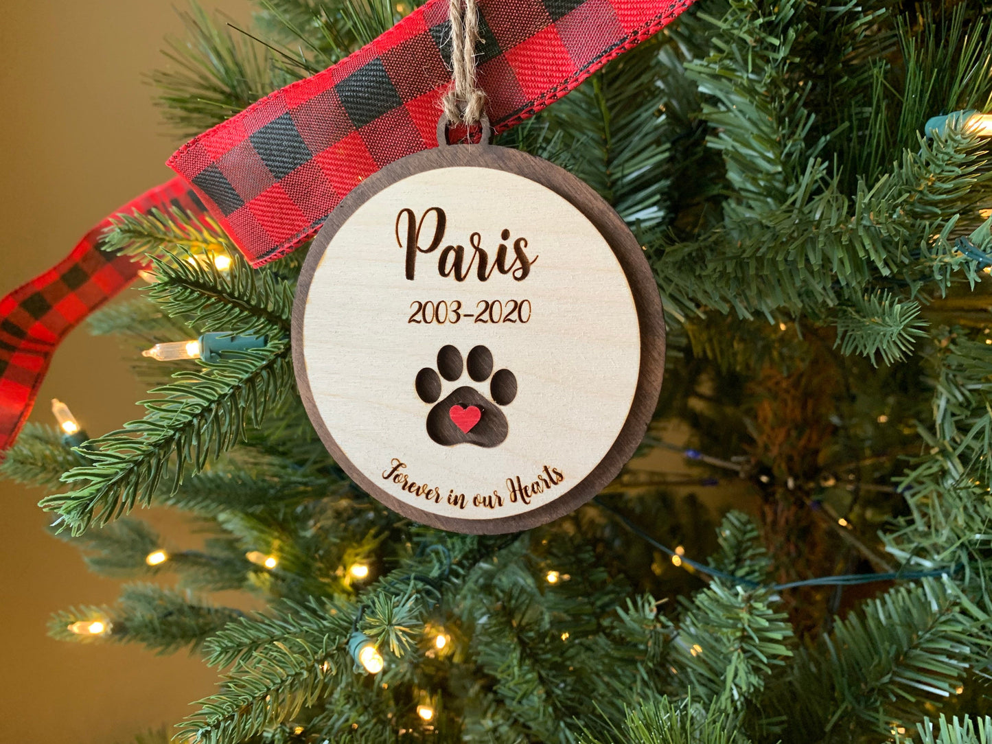 Custom Engraved Pet Memorial Ornament