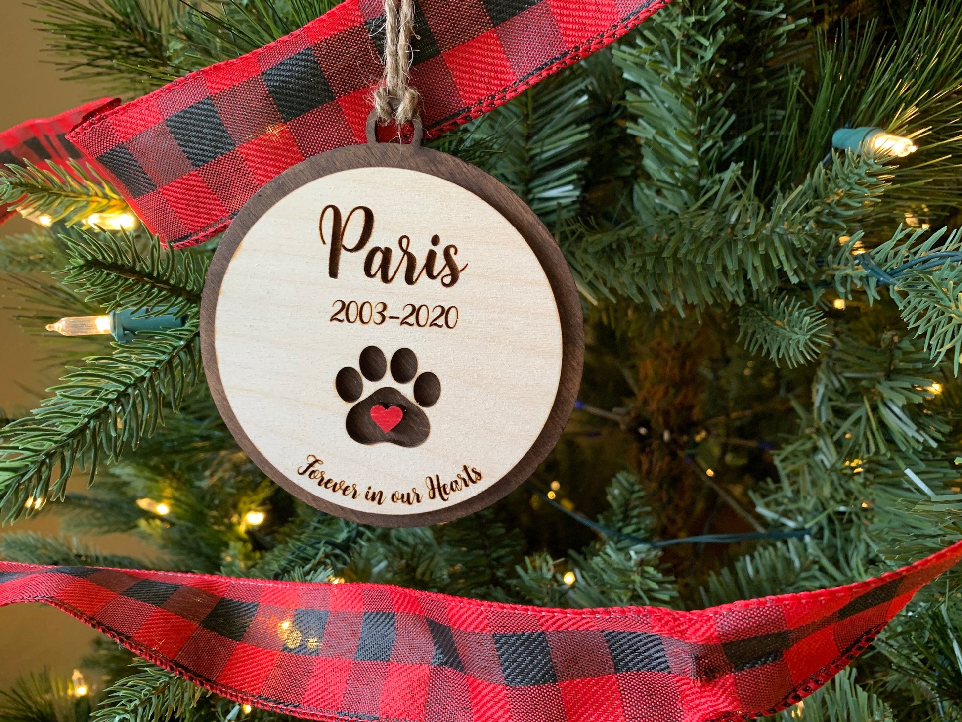 Custom Engraved Pet Memorial Ornament