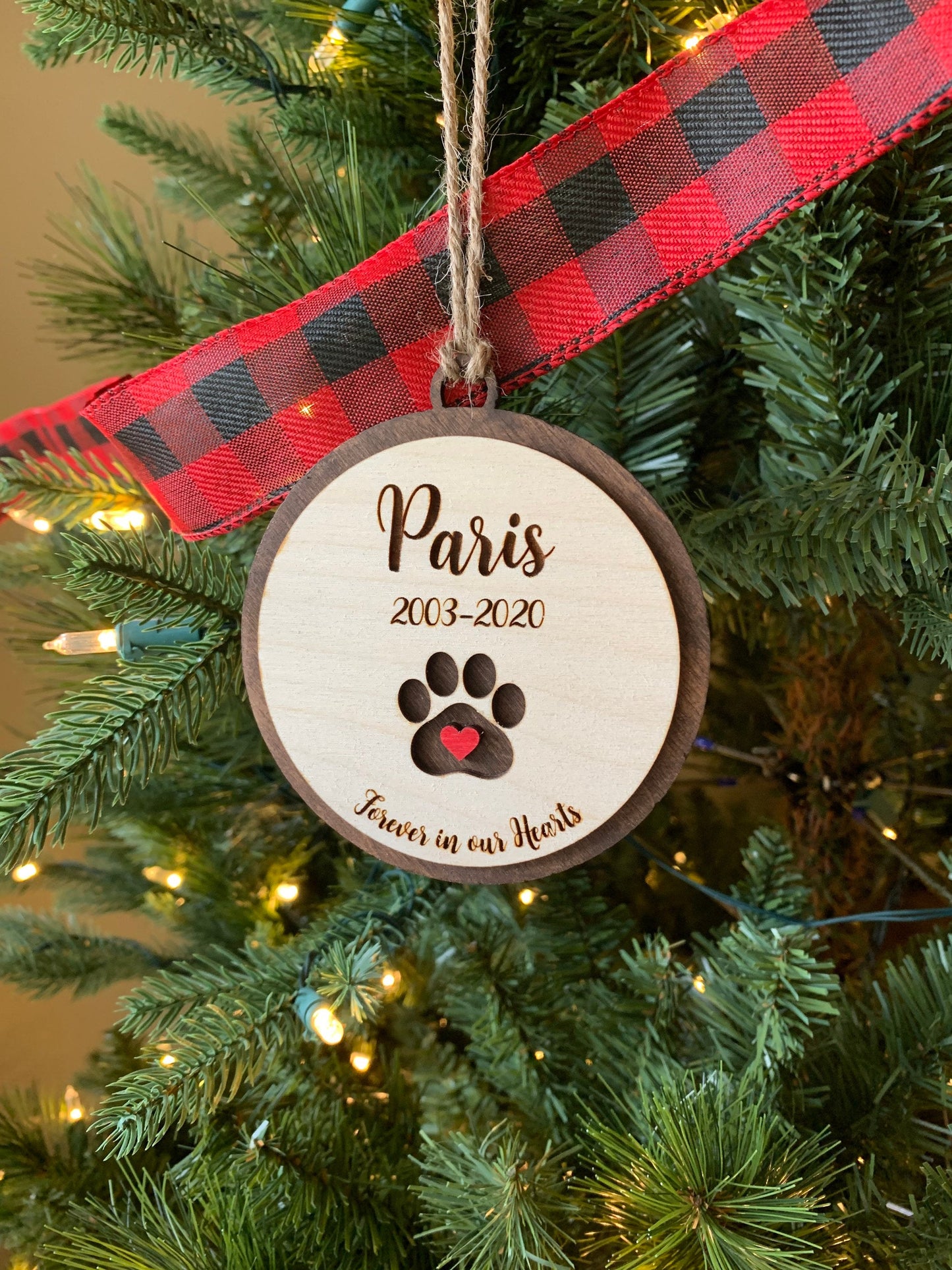 Custom Engraved Pet Memorial Ornament