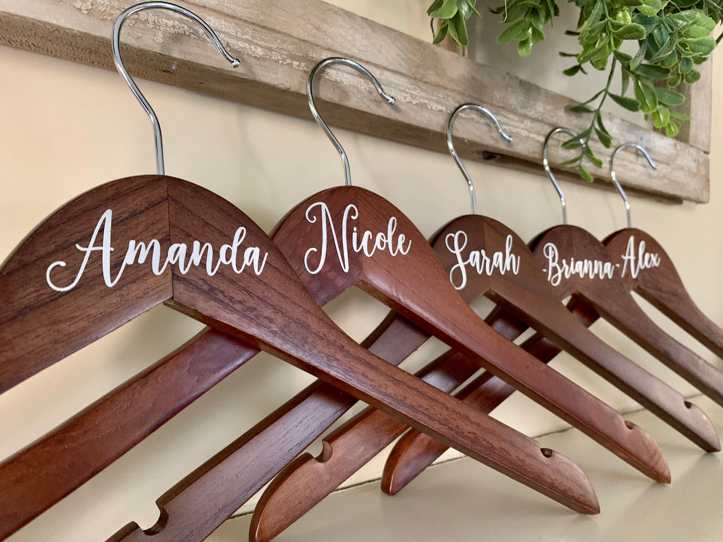 Custom Engraved Wedding Hangers, Bridal Party Hangers