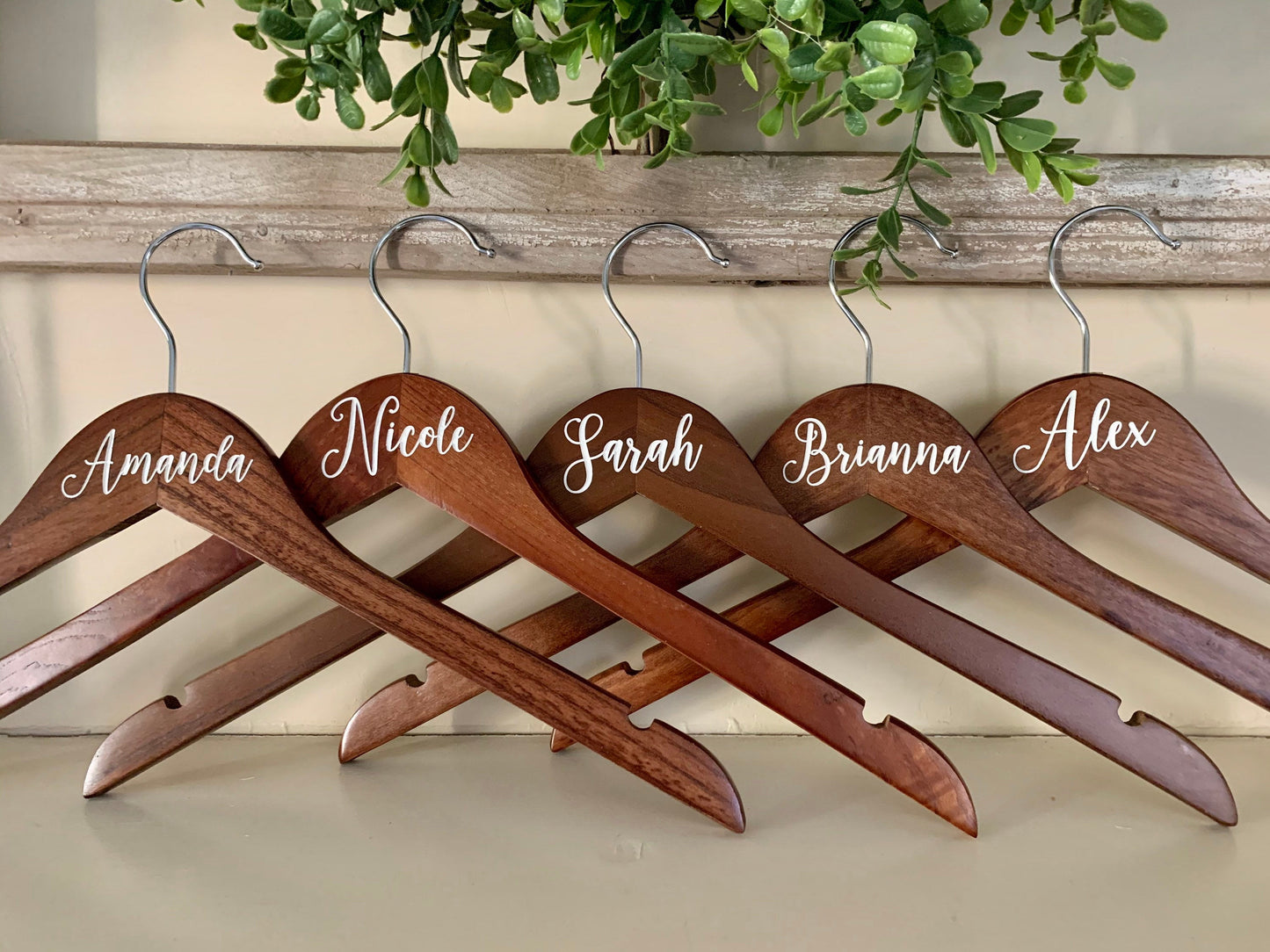 Custom Engraved Wedding Hangers, Bridal Party Hangers