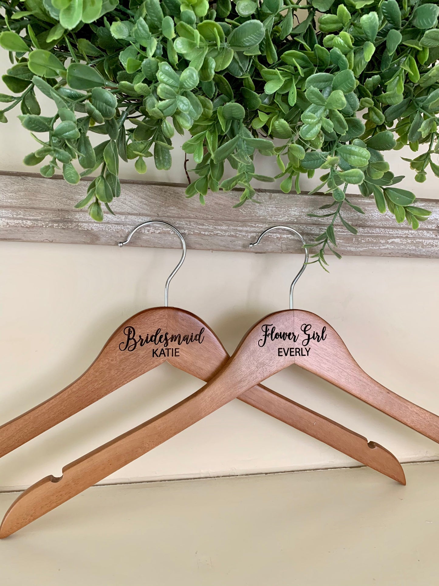 Custom Engraved Wedding Hangers, Bridal Party Hangers