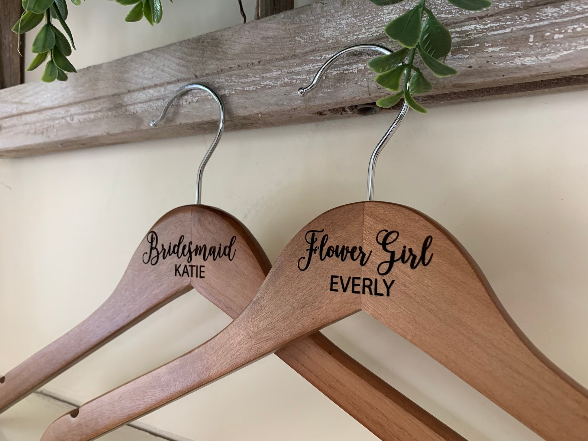 Custom Engraved Wedding Hangers, Bridal Party Hangers