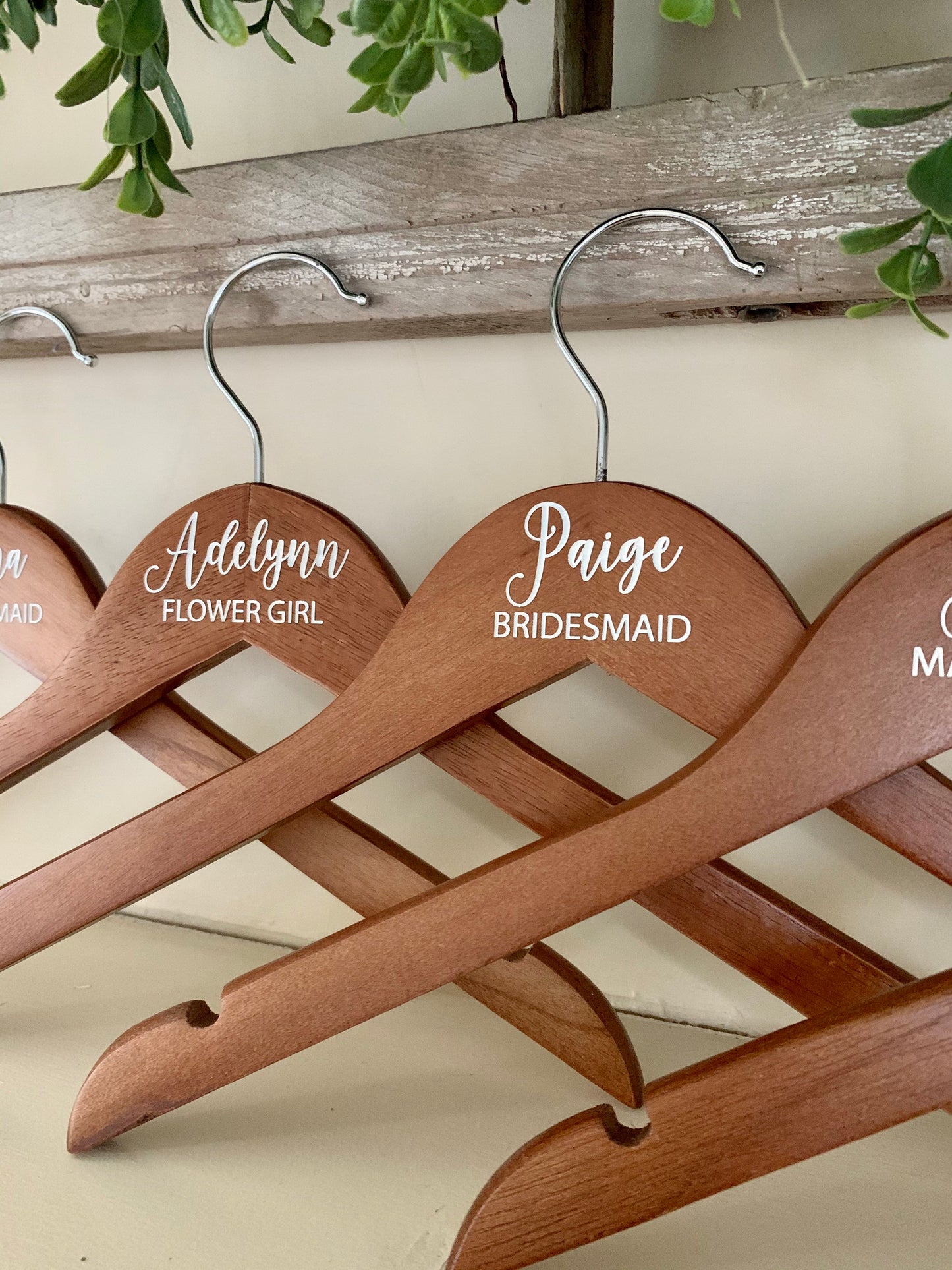 Custom Engraved Wedding Hangers, Bridal Party Hangers