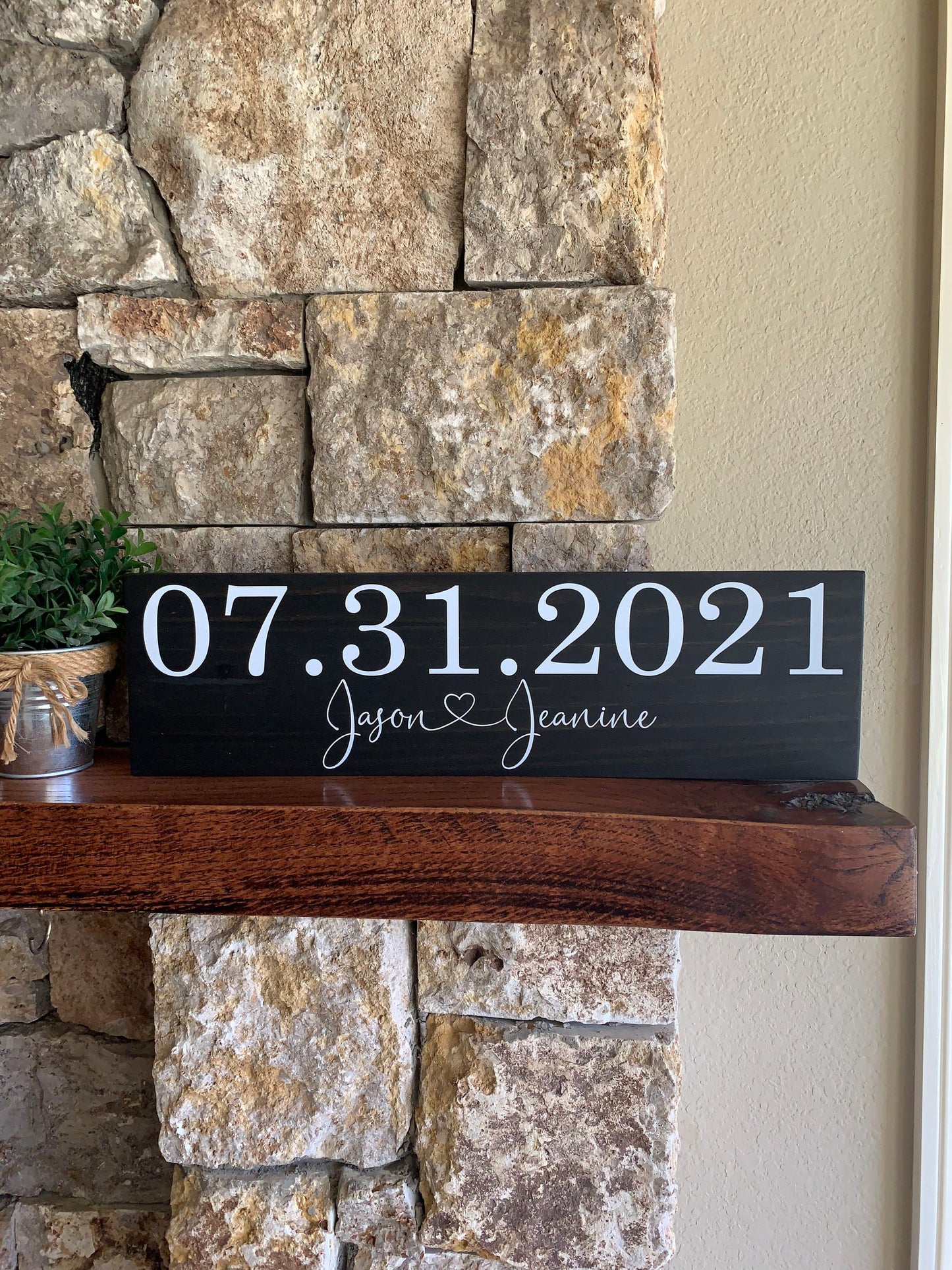 Save the Date Sign, Wedding Announcement Sign, Engagement Photo Prop, Rustic Wedding Decor