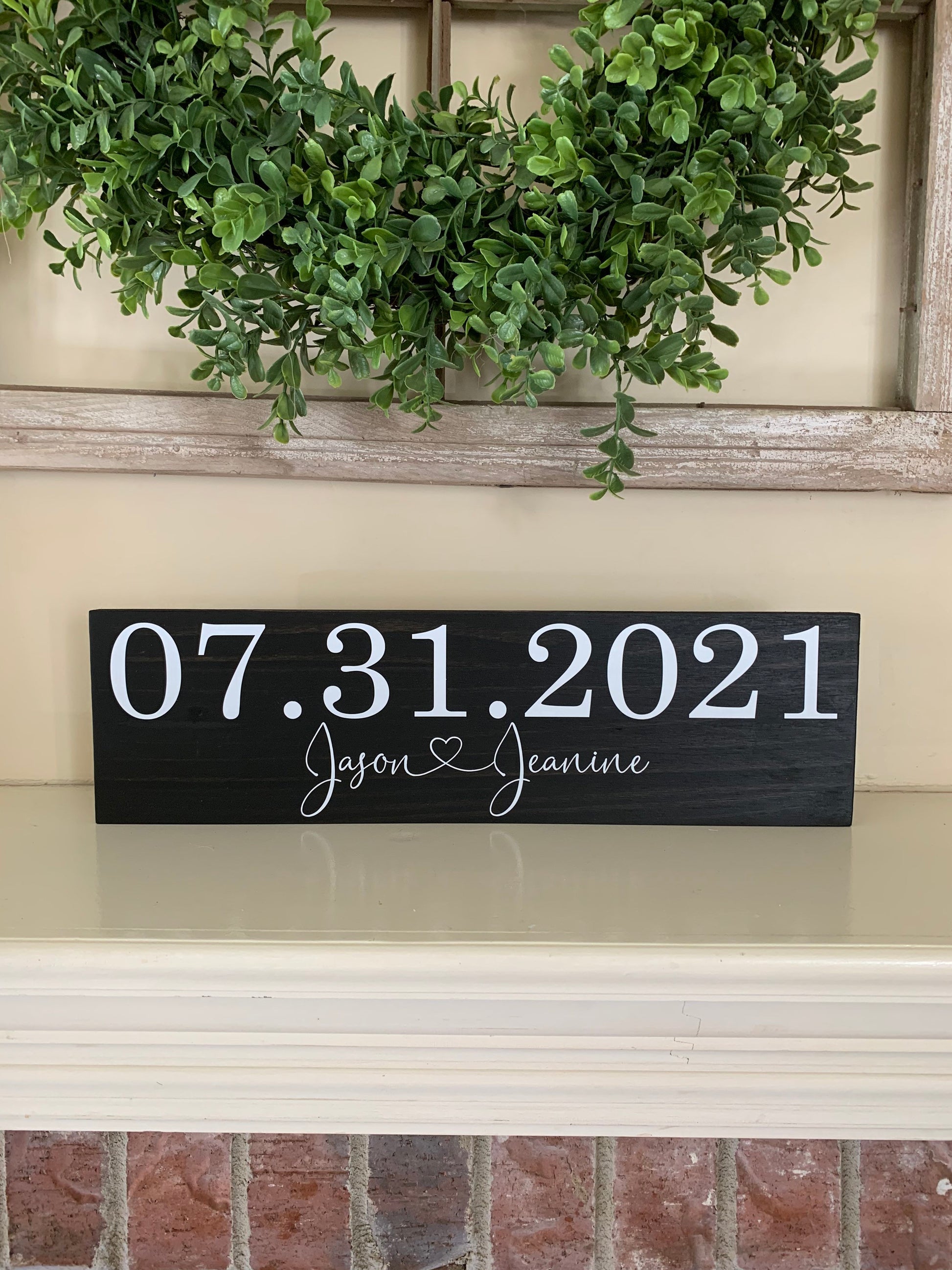 Save the Date Sign, Wedding Announcement Sign, Engagement Photo Prop, Rustic Wedding Decor