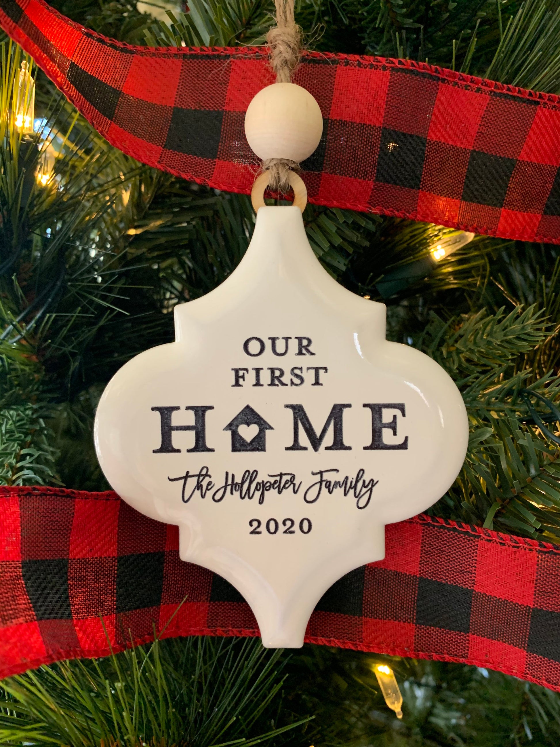 Personalized Engraved Christmas Ornament, New Home, First Christmas Married, Mr and Mrs Ornament