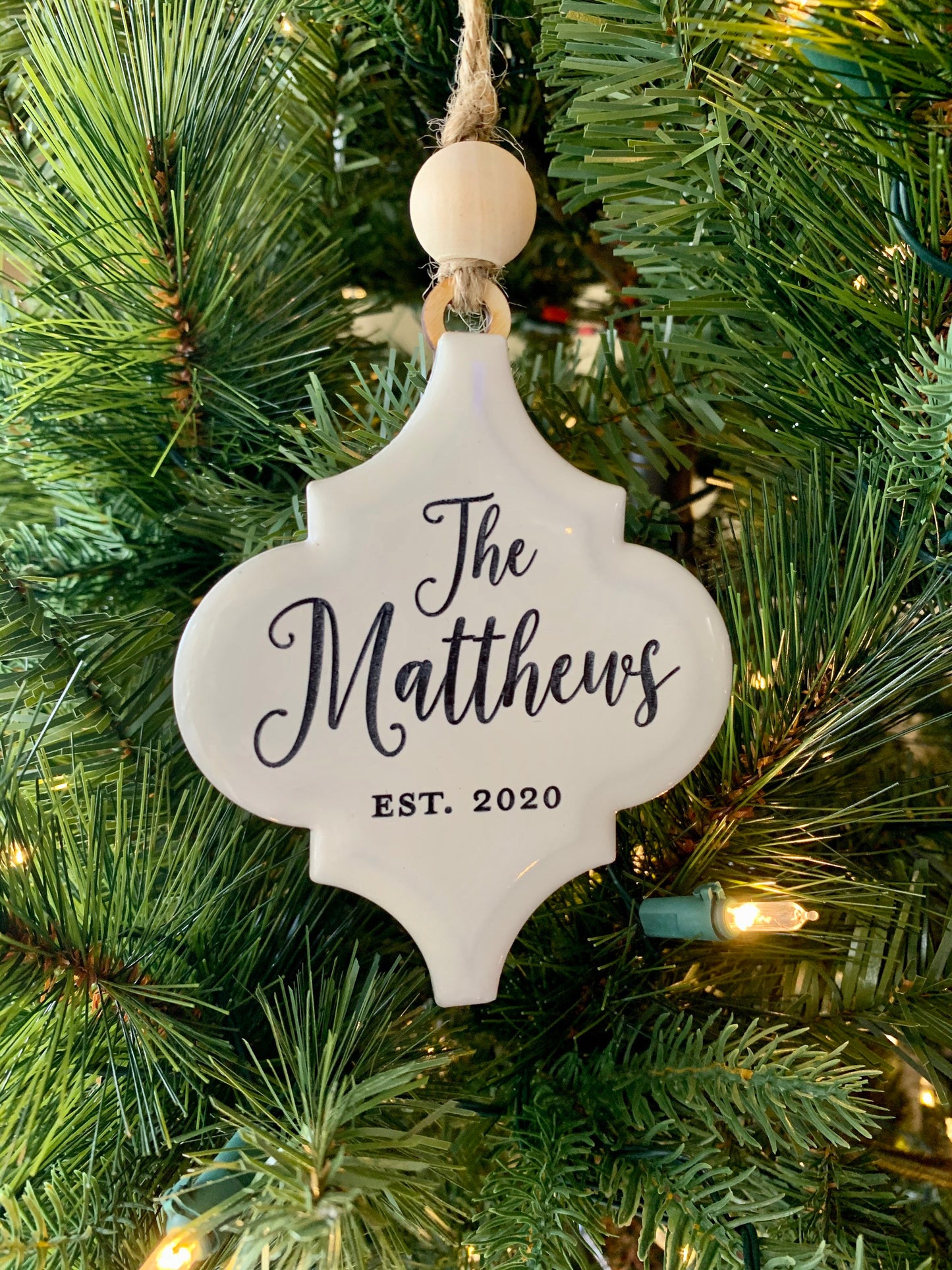 Personalized Engraved Christmas Ornament, New Home, First Christmas Married, Mr and Mrs Ornament