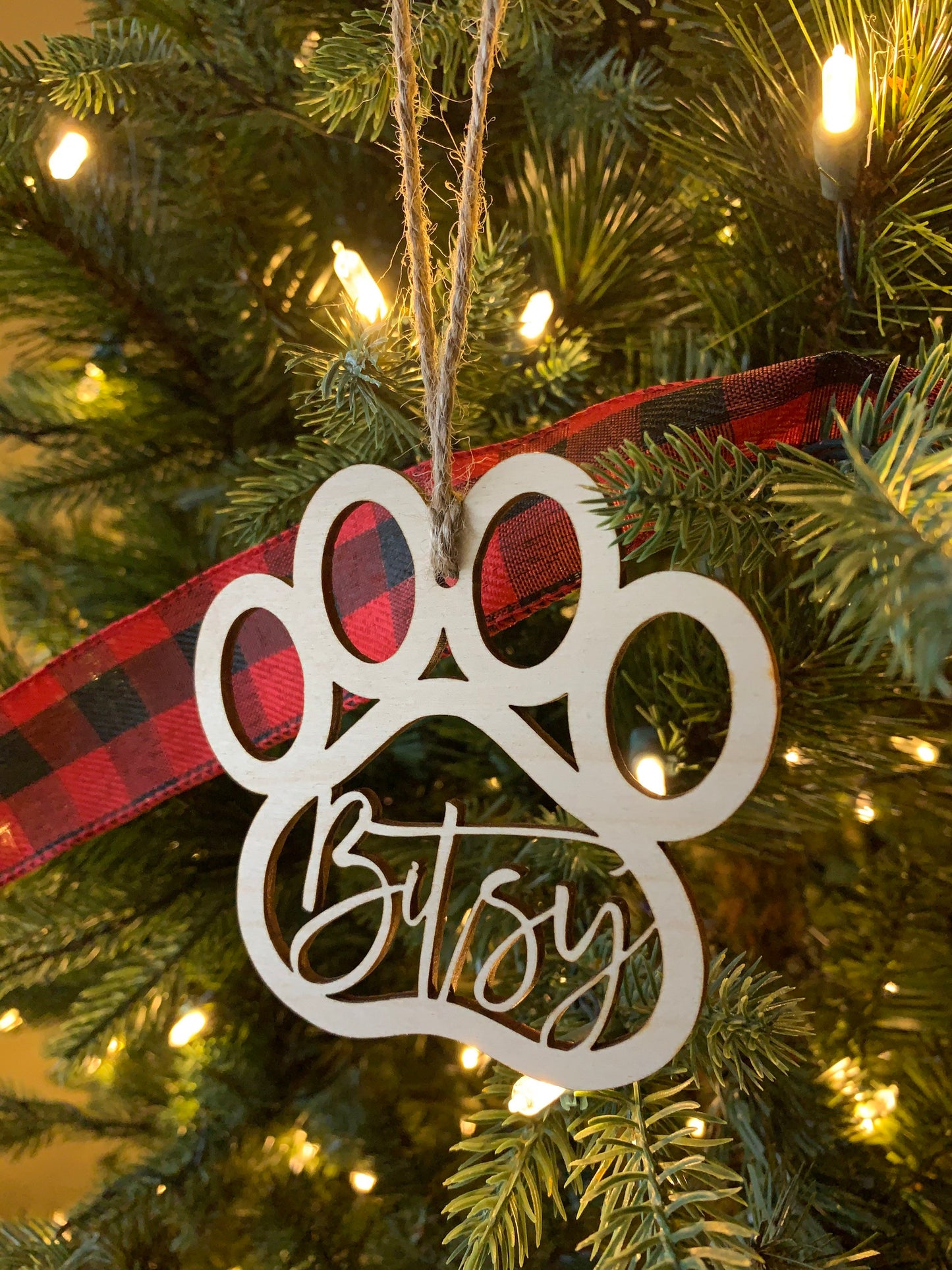 Personalized Dog Paw Ornament