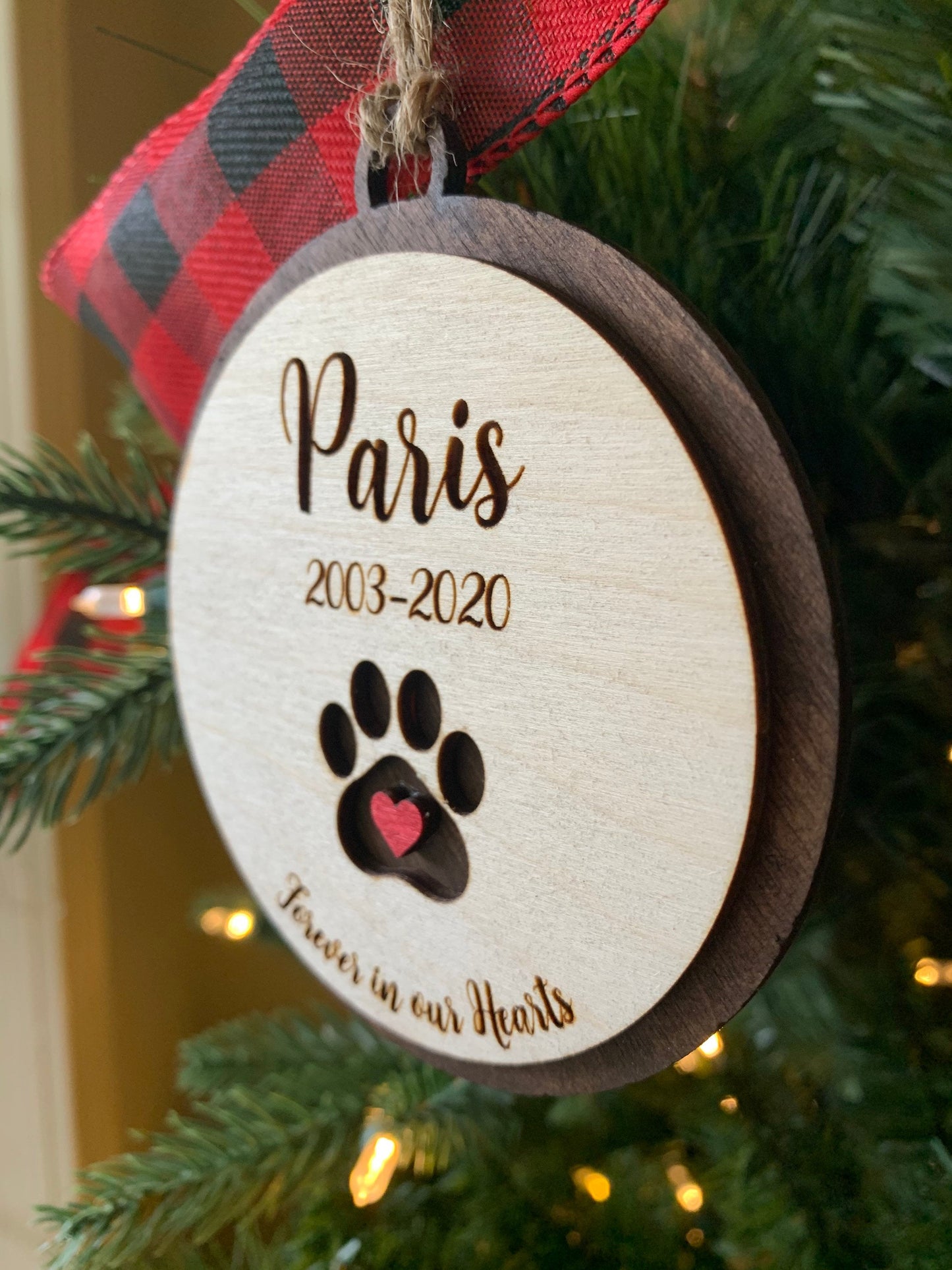 Custom Engraved Pet Memorial Ornament