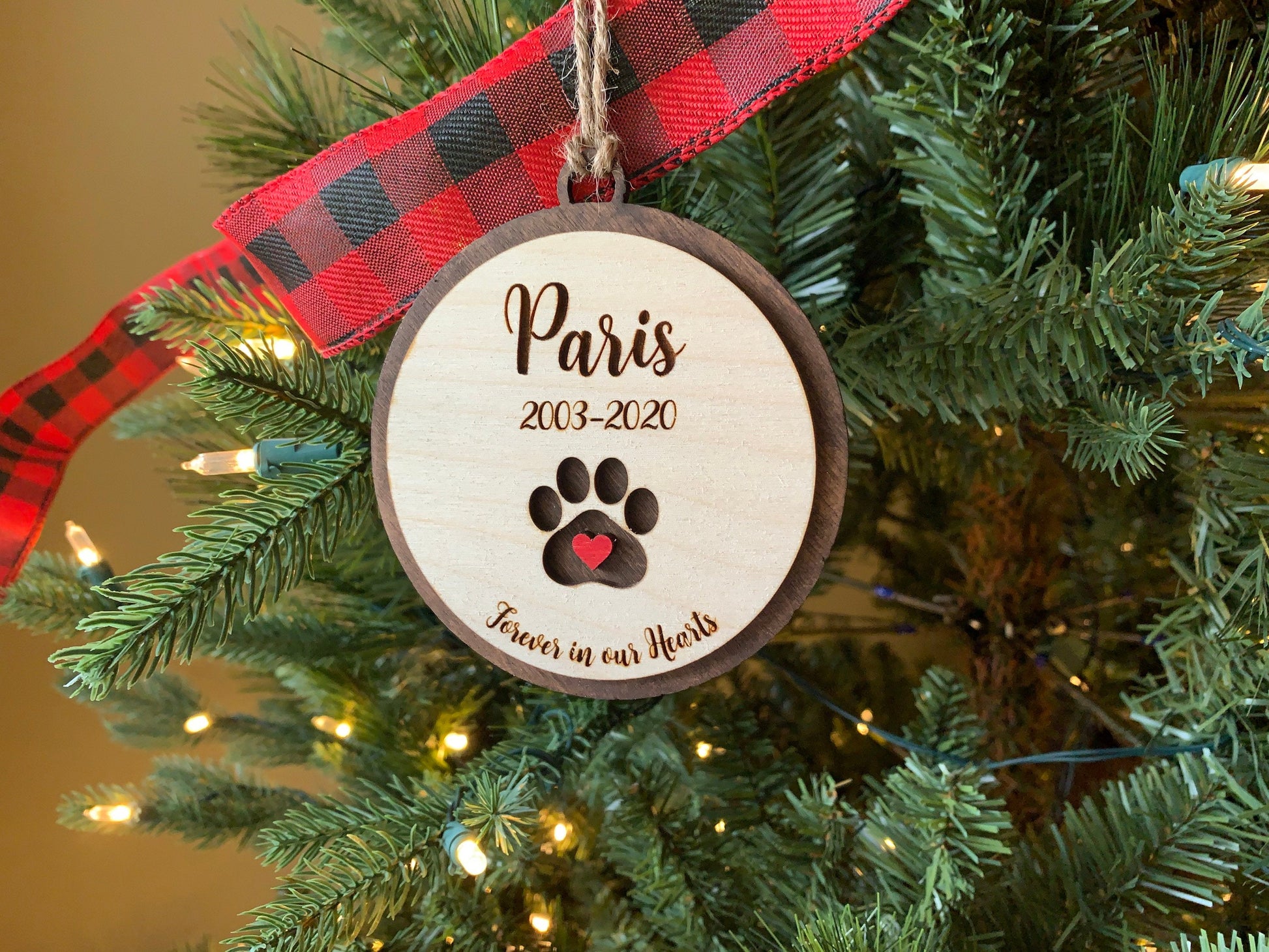 Custom Engraved Pet Memorial Ornament