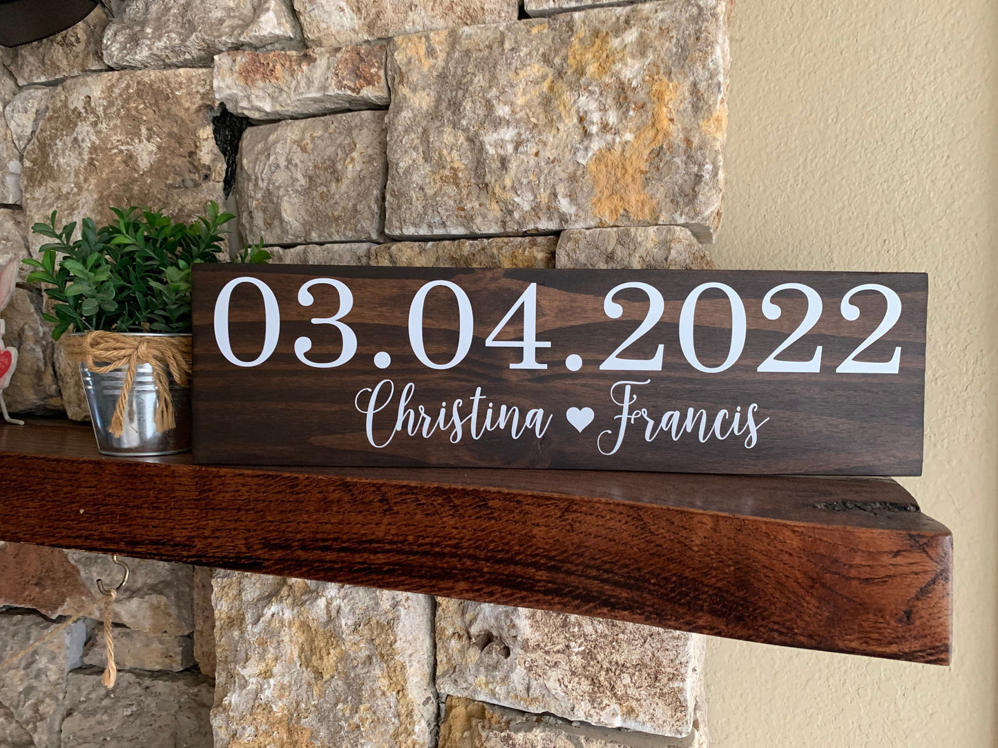 Save the Date Sign, Wedding Announcement Sign, Engagement Photo Prop, Rustic Wedding Decor