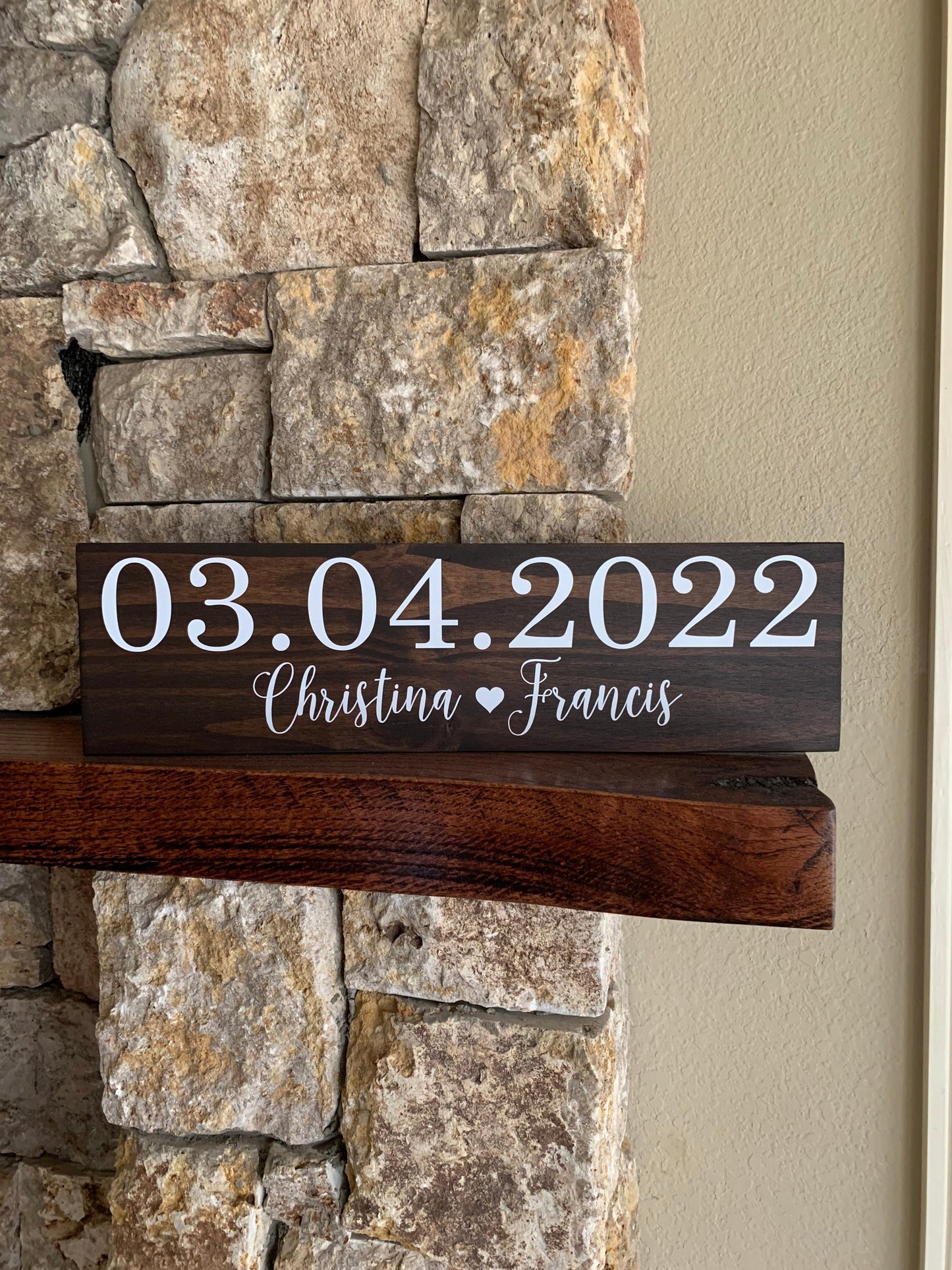 Save the Date Sign, Wedding Announcement Sign, Engagement Photo Prop, Rustic Wedding Decor