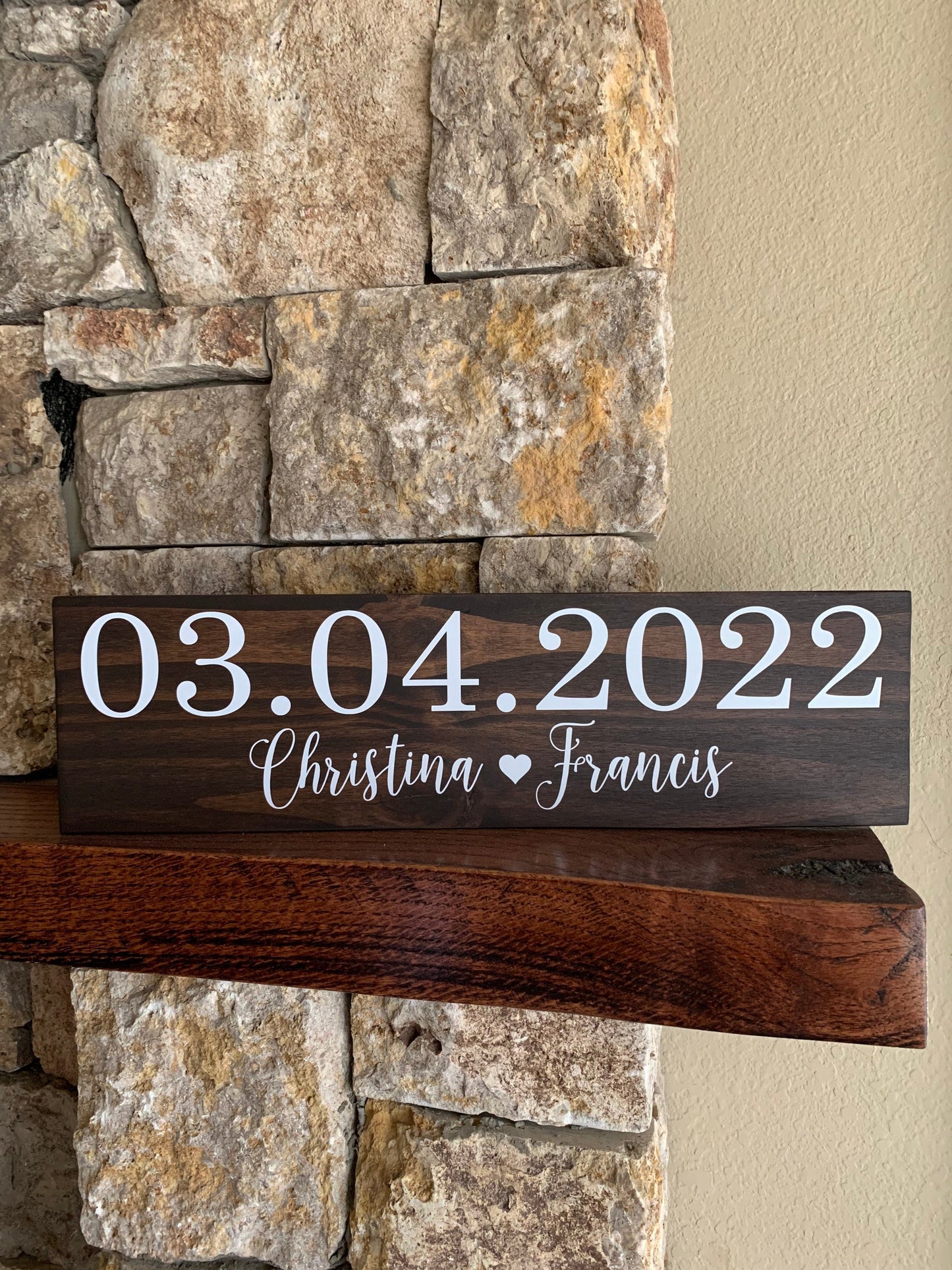 Save the Date Sign, Wedding Announcement Sign, Engagement Photo Prop, Rustic Wedding Decor